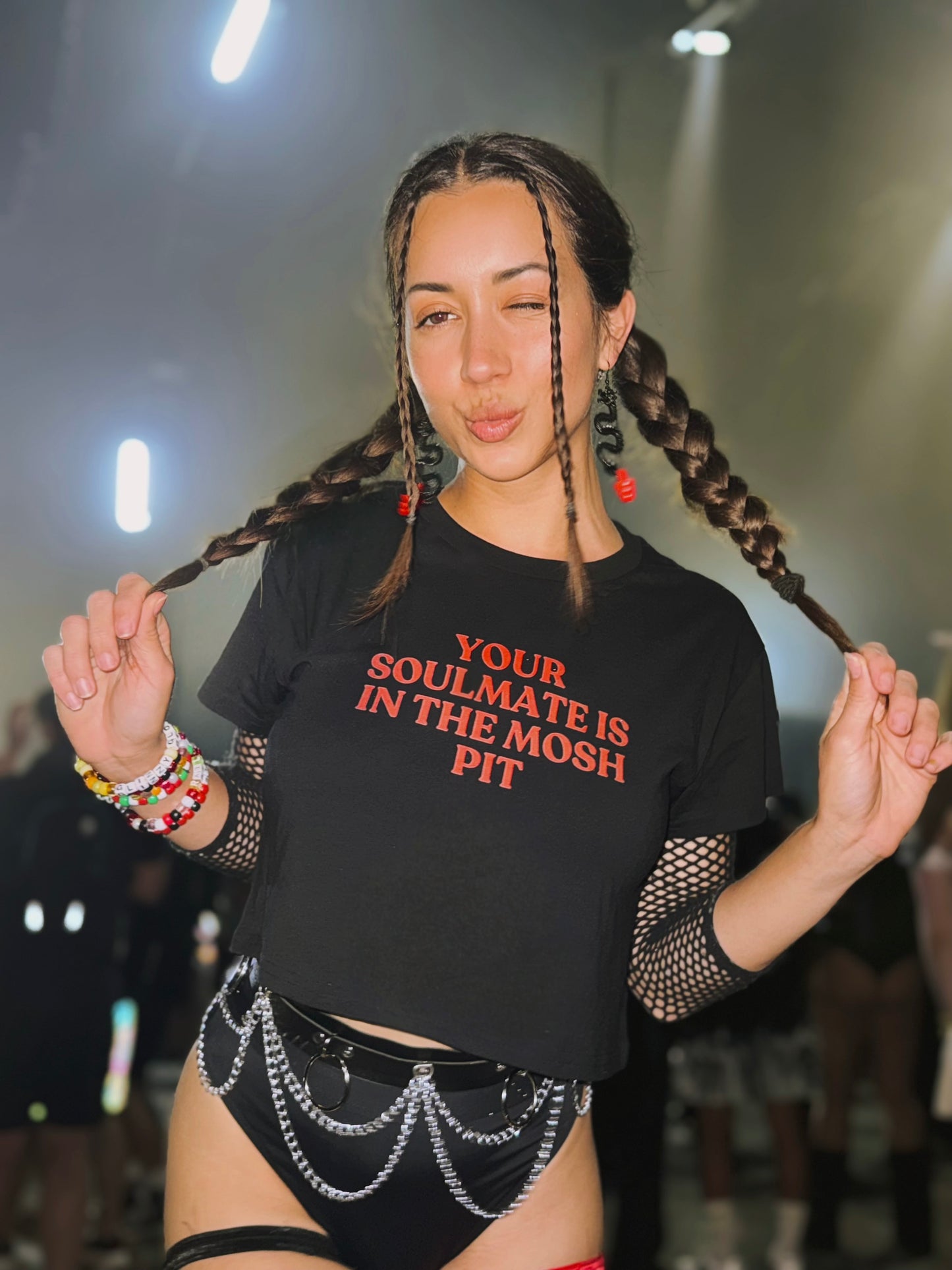 YOUR SOULMATE IS IN THE MOSHPIT - Women’s crop top