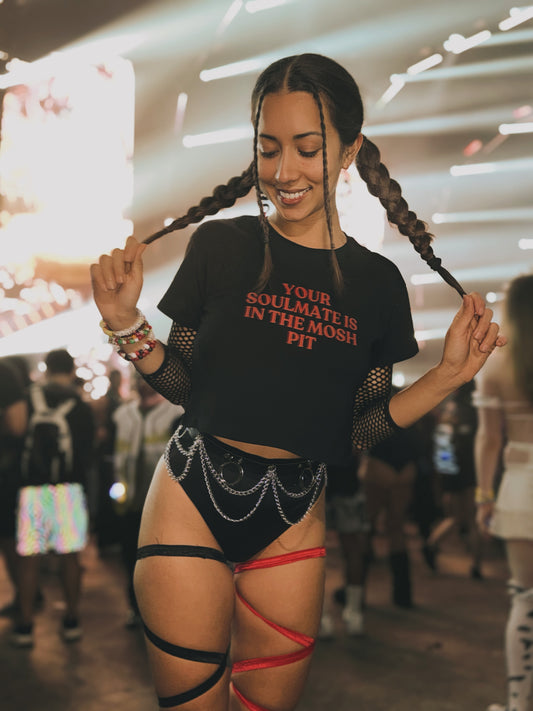 YOUR SOULMATE IS IN THE MOSHPIT - Women’s crop top