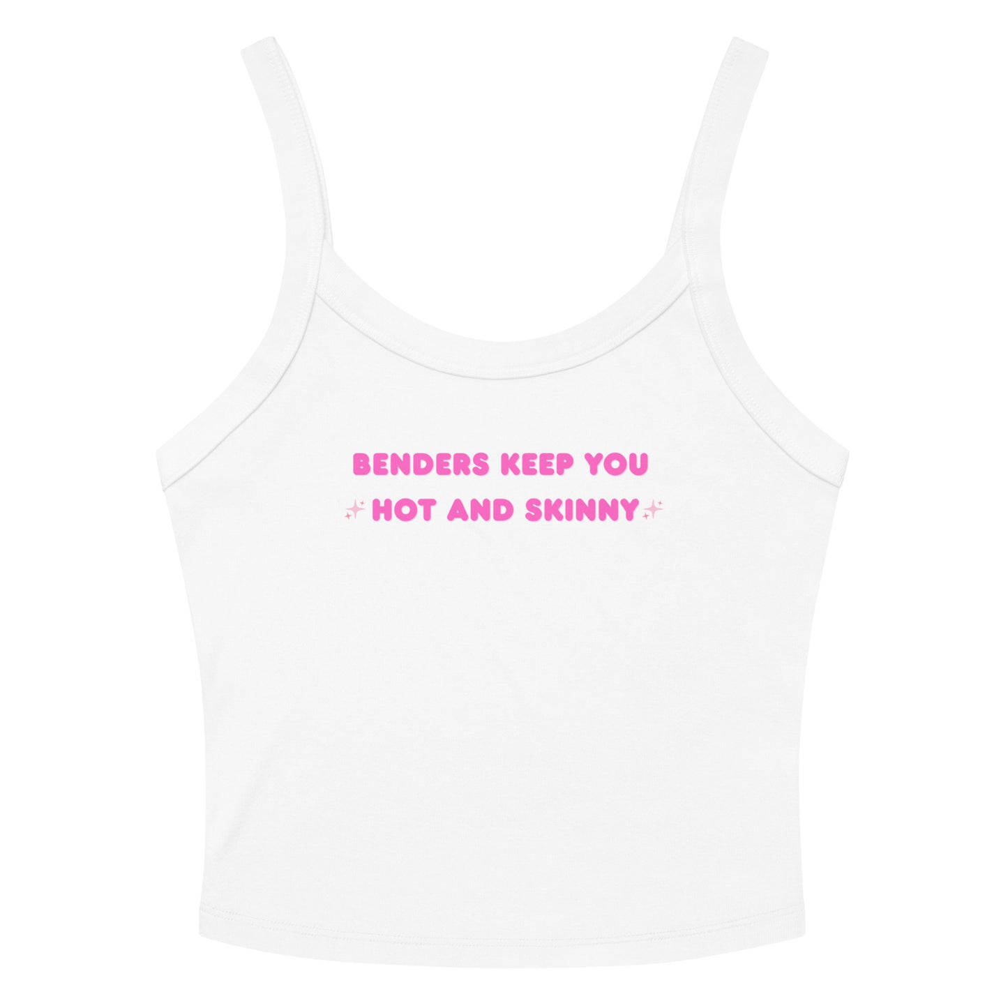white and pink Women's micro-rib cotton tank top with thick straps and bold John Summit-inspired quote, ideal for music lovers and clubwear fashion