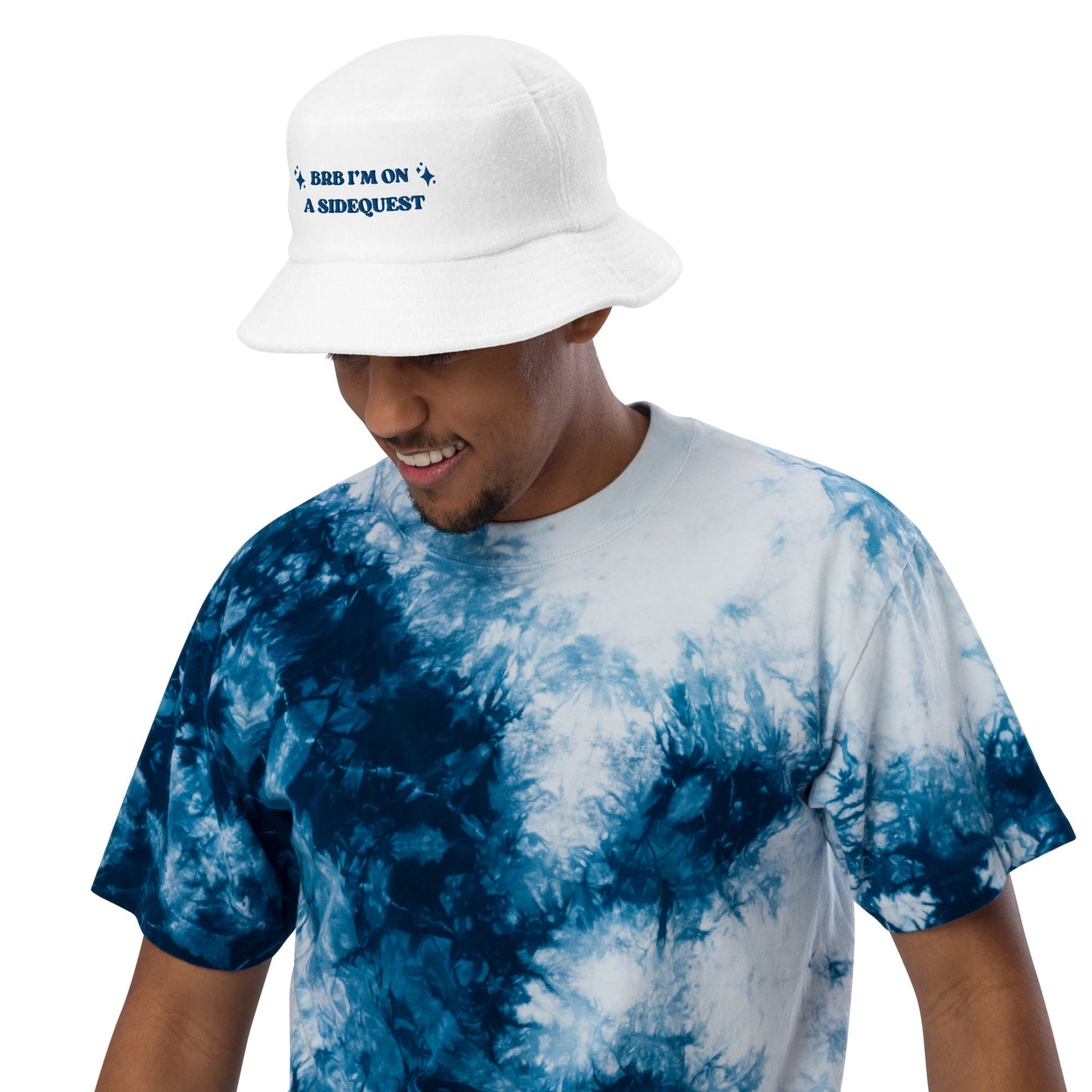 BRB I'm on a Side Quest - Terry cloth bucket hat Rave Day