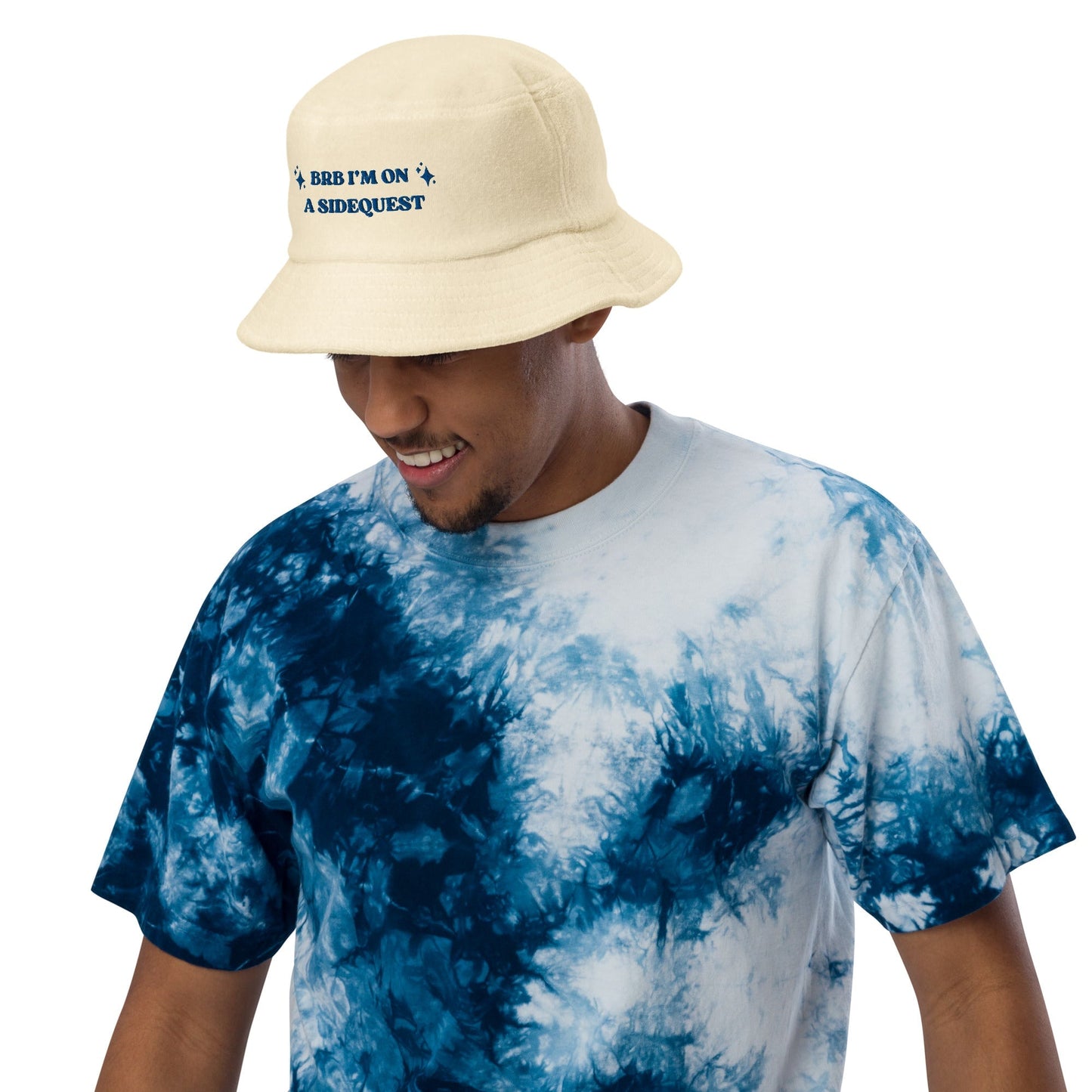 BRB I'm on a Side Quest - Terry cloth bucket hat Rave Day