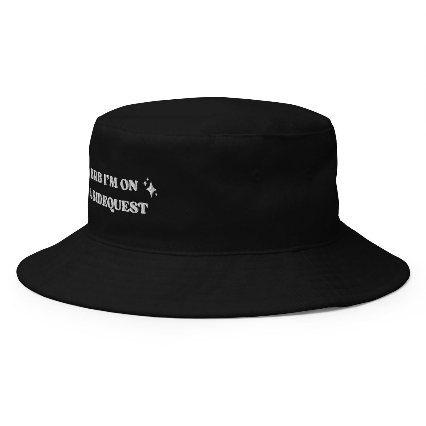 BRB I'm on a Sidequest - Bucket Hat (Black) Rave Day