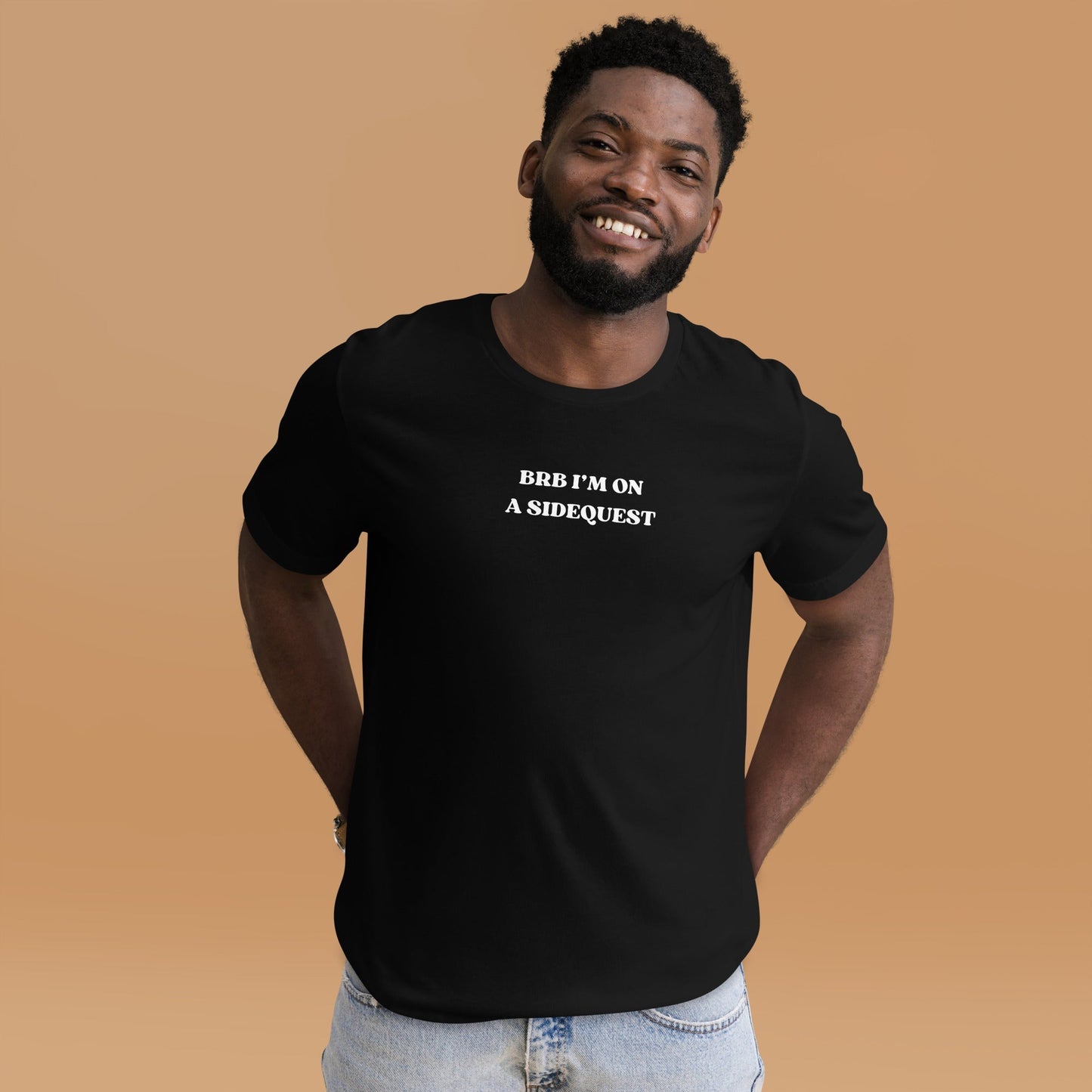 BRB I'm on a Sidequest - Unisex t-shirt Rave Day Black S