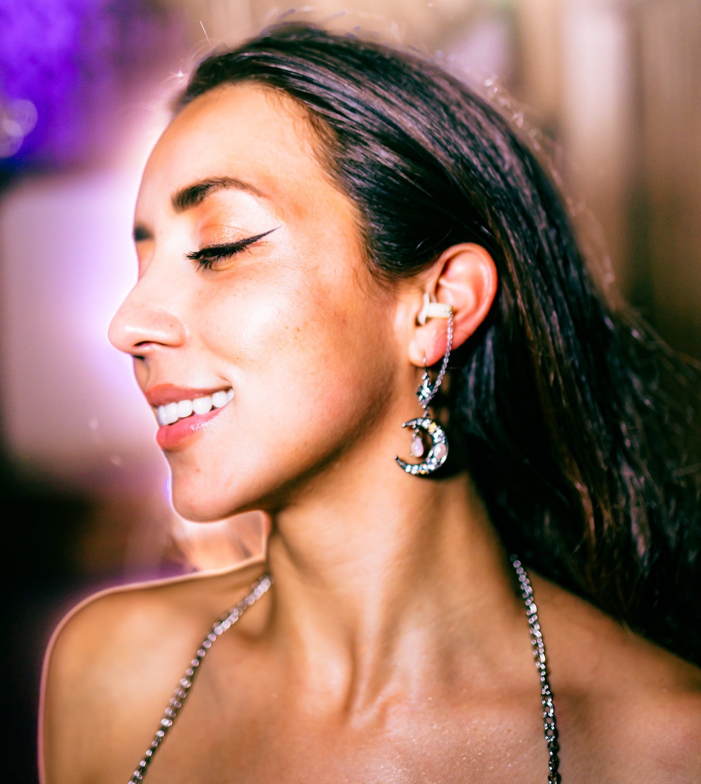 Crystal Moon - Ear Plug Earrings Earrings Rave Day