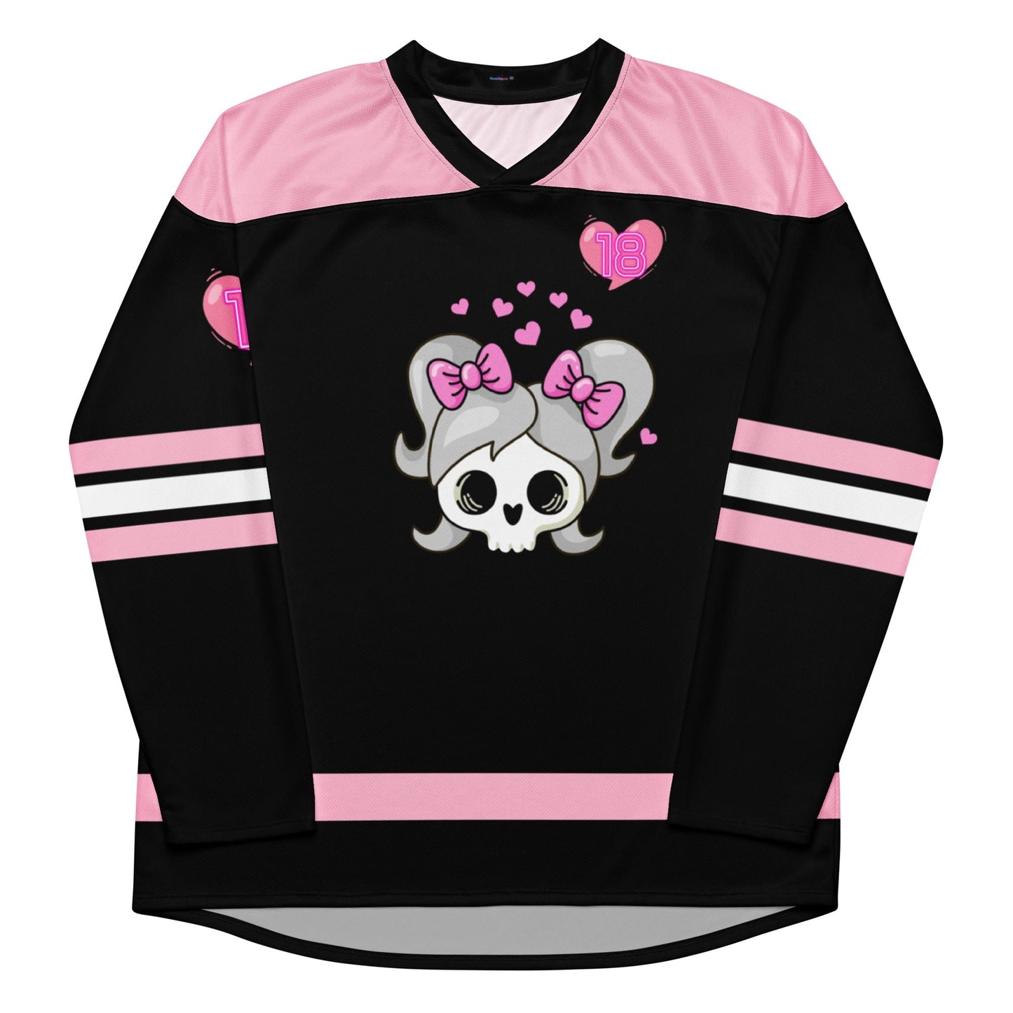 Cute Pink & Black Rave Hockey Jersey - Lil' Miss Mosh Pit Rave Day 2XS