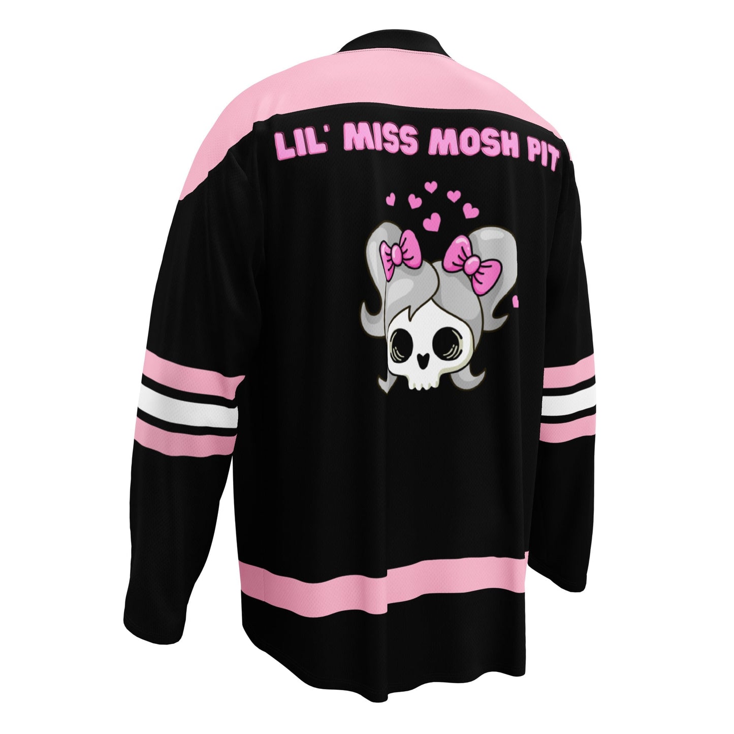 Cute Pink & Black Rave Hockey Jersey - Lil' Miss Mosh Pit Rave Day