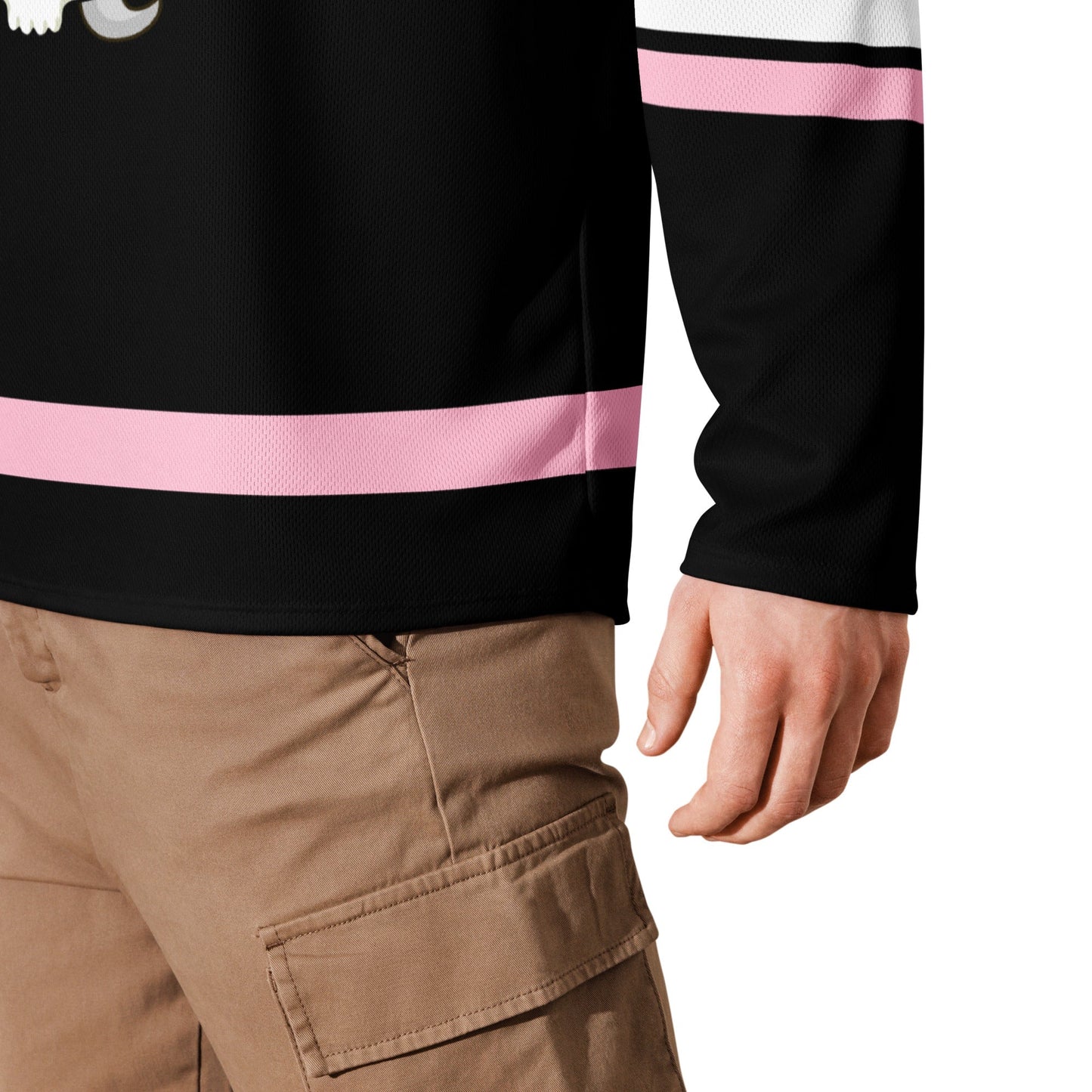 Cute Pink & Black Rave Hockey Jersey - Lil' Miss Mosh Pit Rave Day
