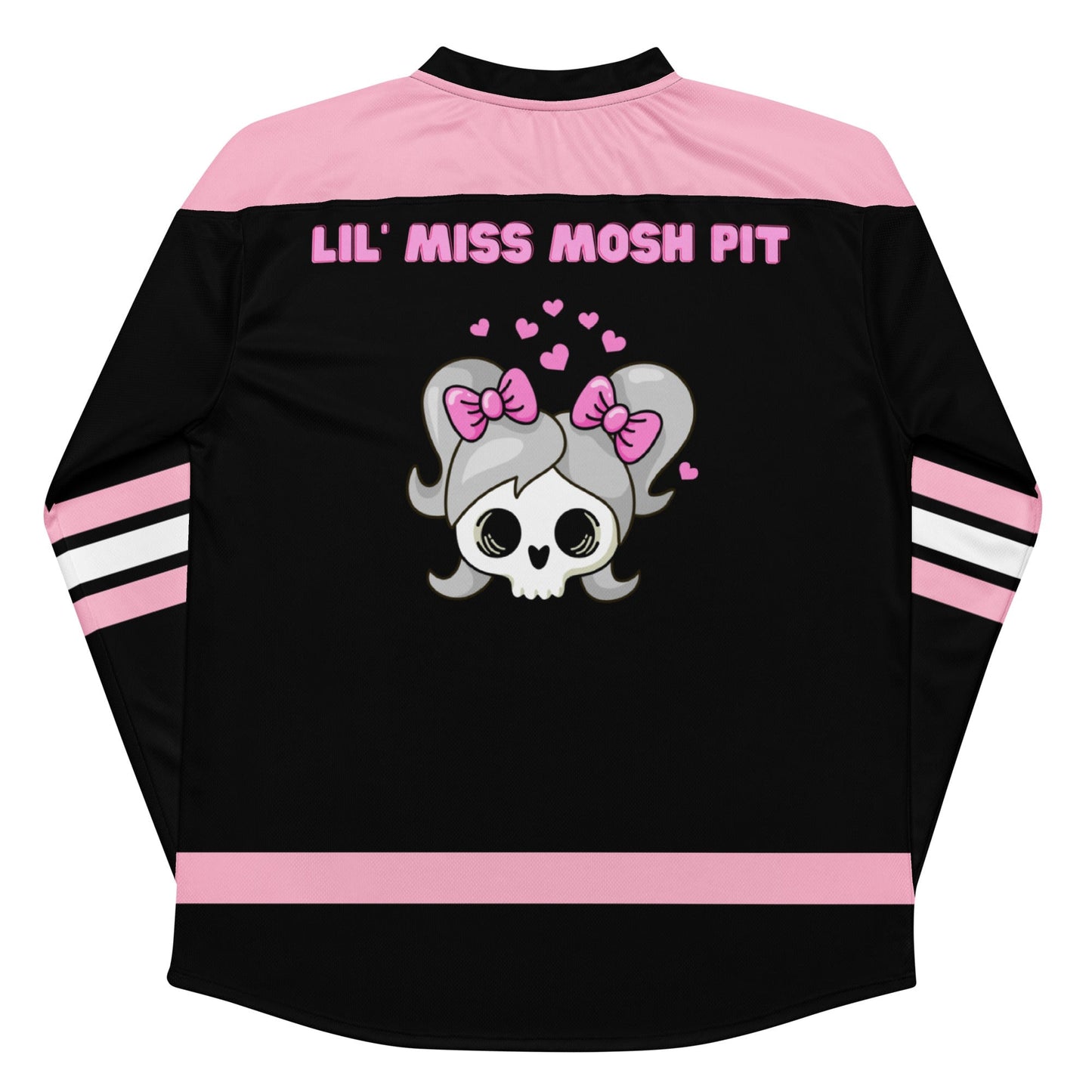 Cute Pink & Black Rave Hockey Jersey - Lil' Miss Mosh Pit Rave Day