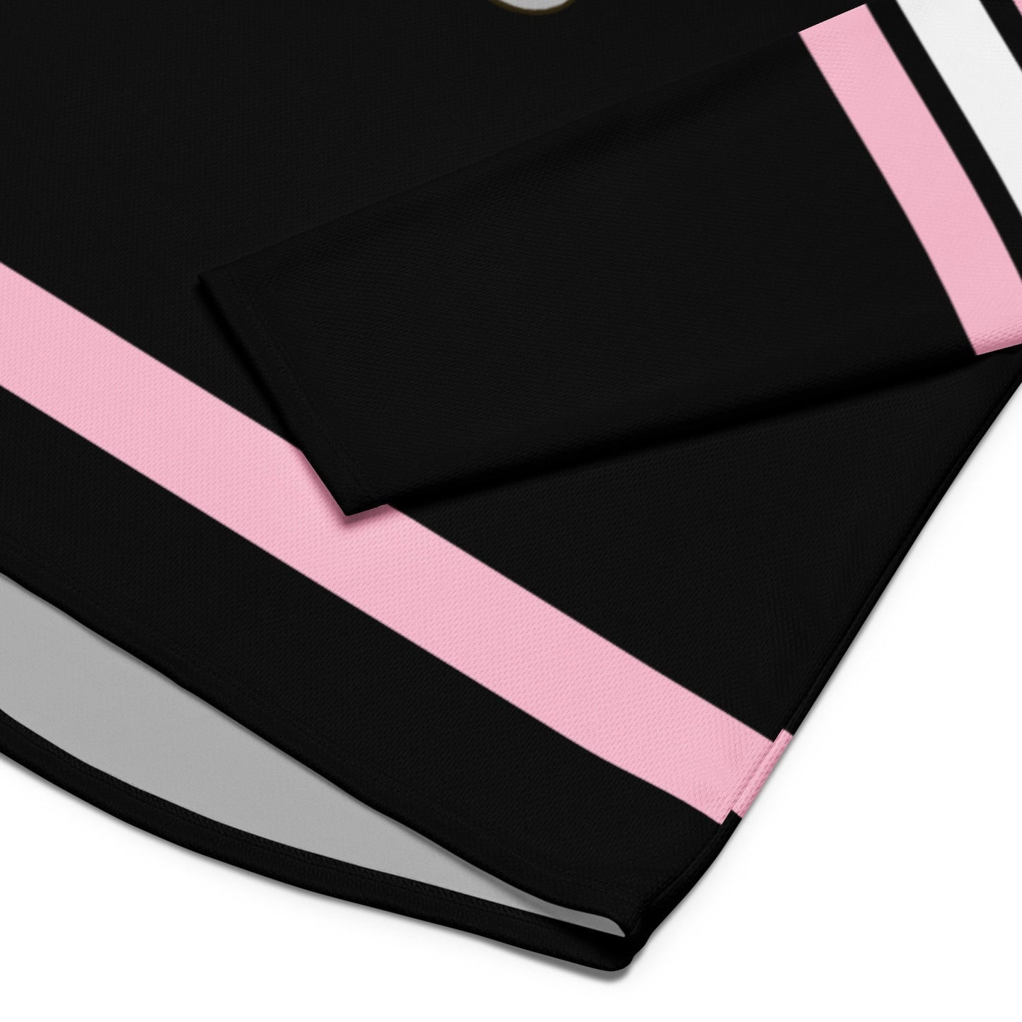 Cute Pink & Black Rave Hockey Jersey - Lil' Miss Mosh Pit Rave Day
