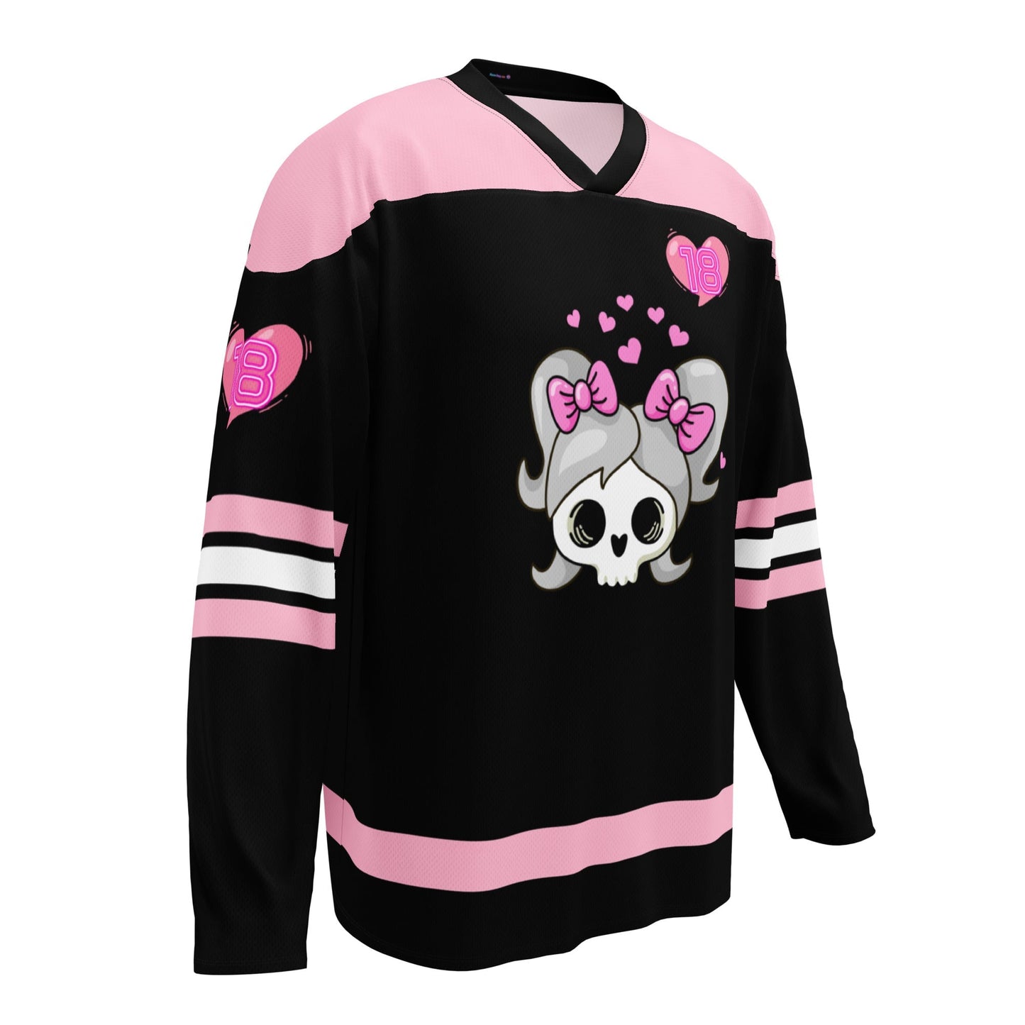 Cute Pink & Black Rave Hockey Jersey - Lil' Miss Mosh Pit Rave Day
