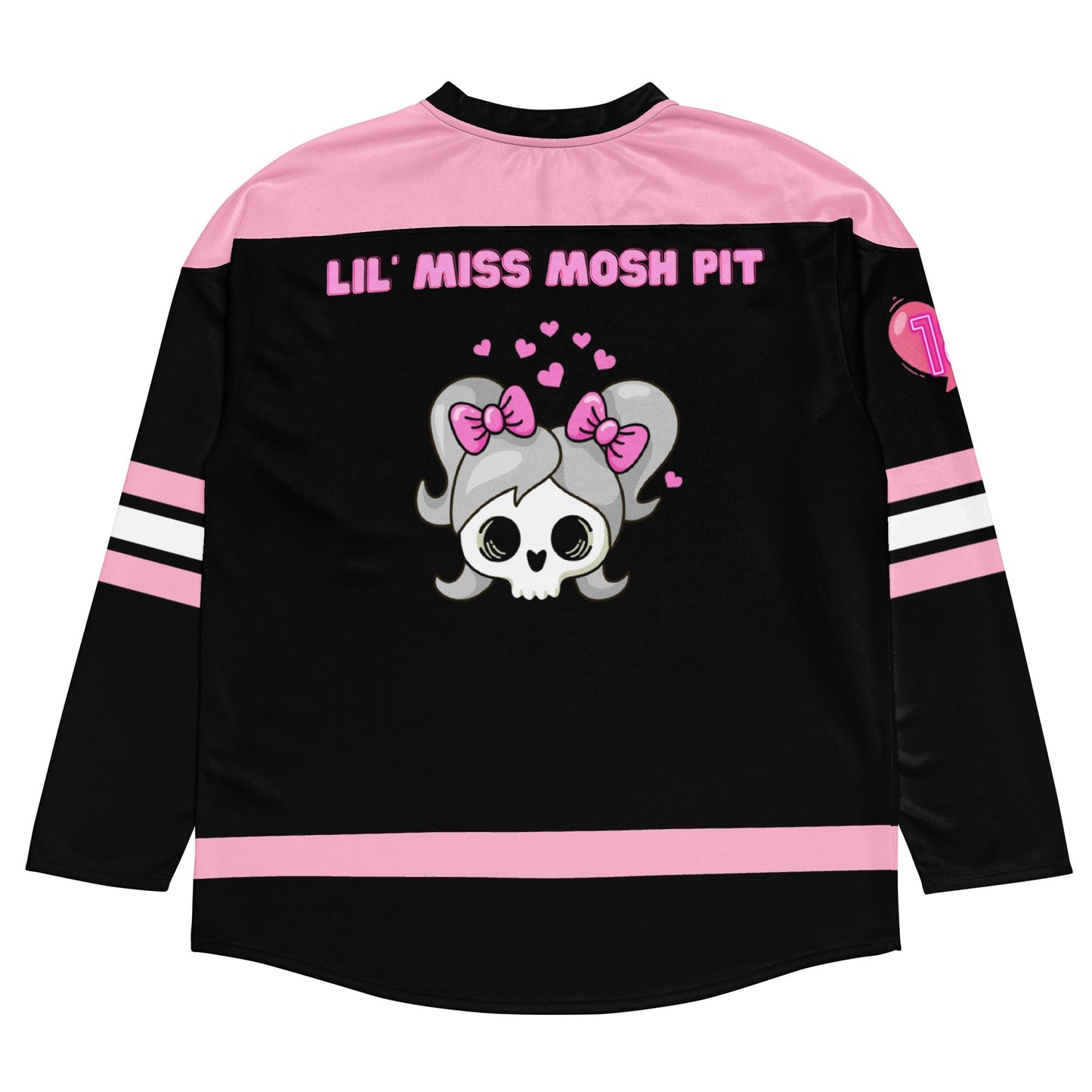 Cute Pink & Black Rave Hockey Jersey - Lil' Miss Mosh Pit Rave Day
