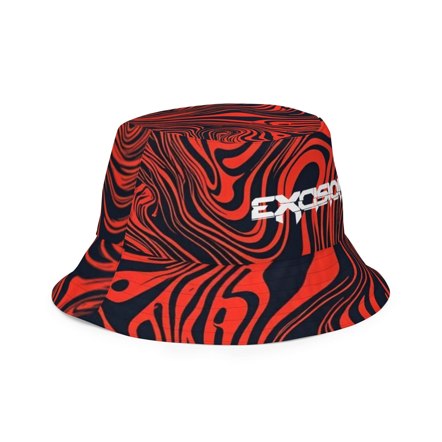 Excision - Black/Red Reversible bucket hat Rave Day