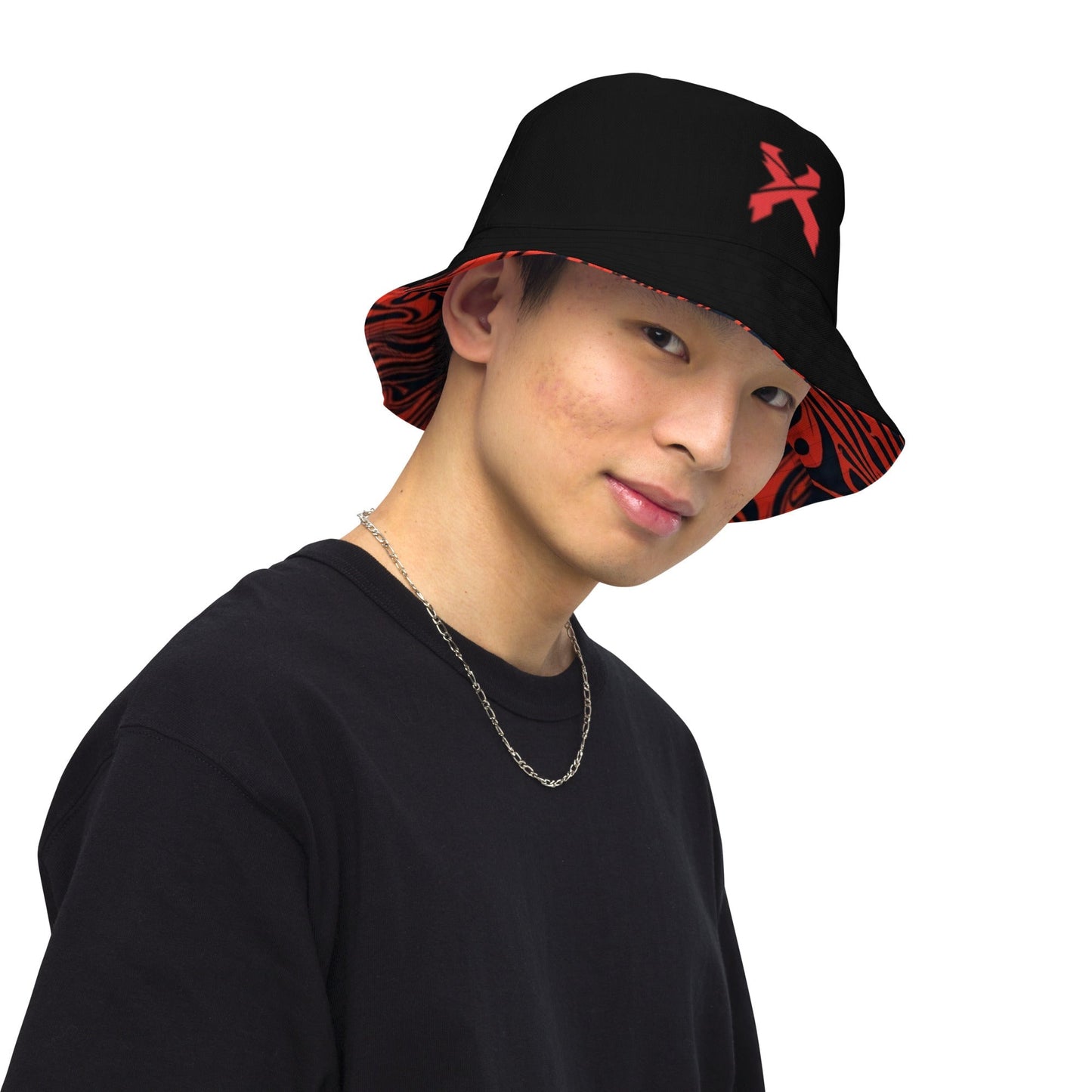 Excision - Black/Red Reversible bucket hat Rave Day