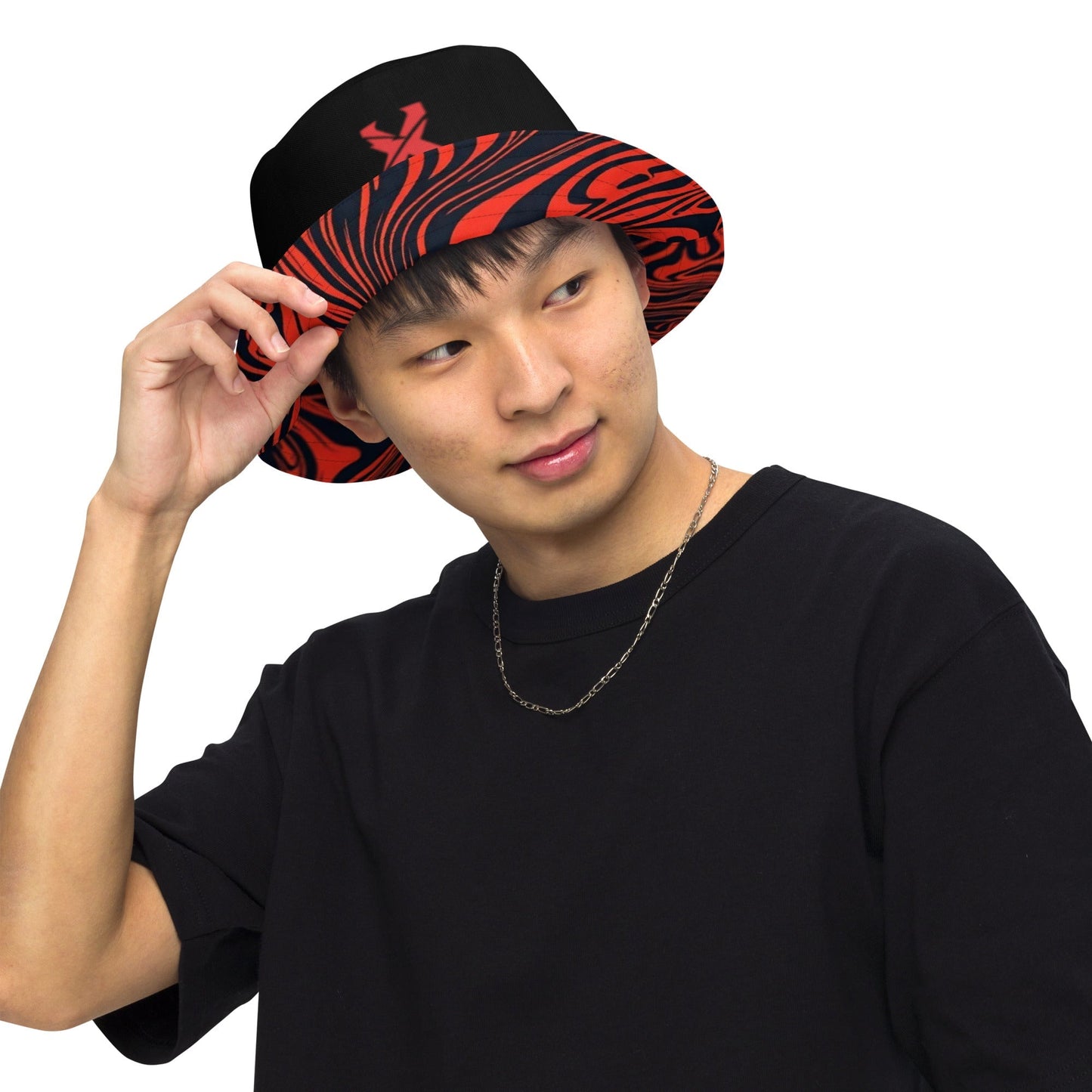 Excision - Black/Red Reversible bucket hat Rave Day