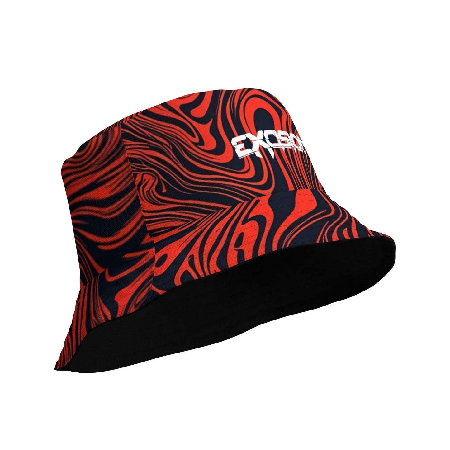 Excision - Black/Red Reversible bucket hat Rave Day