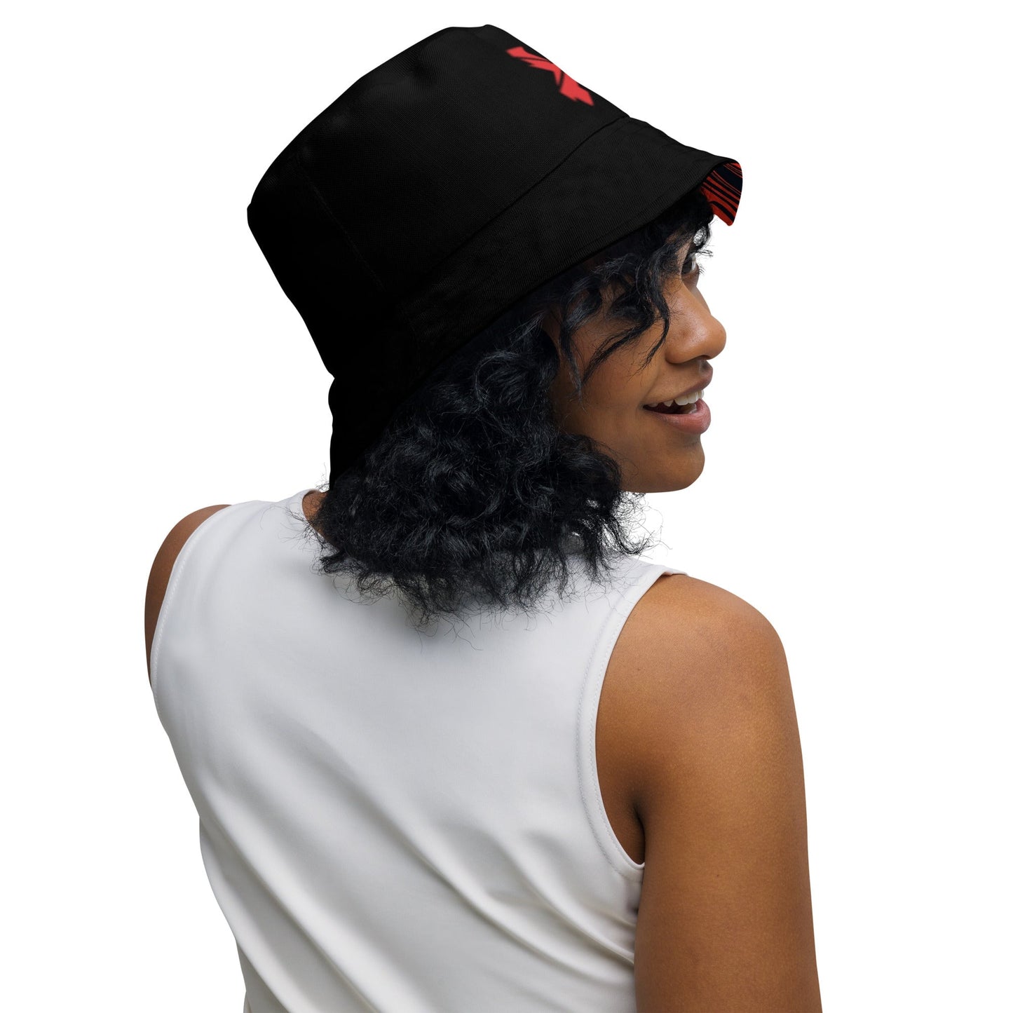 Excision - Black/Red Reversible bucket hat Rave Day