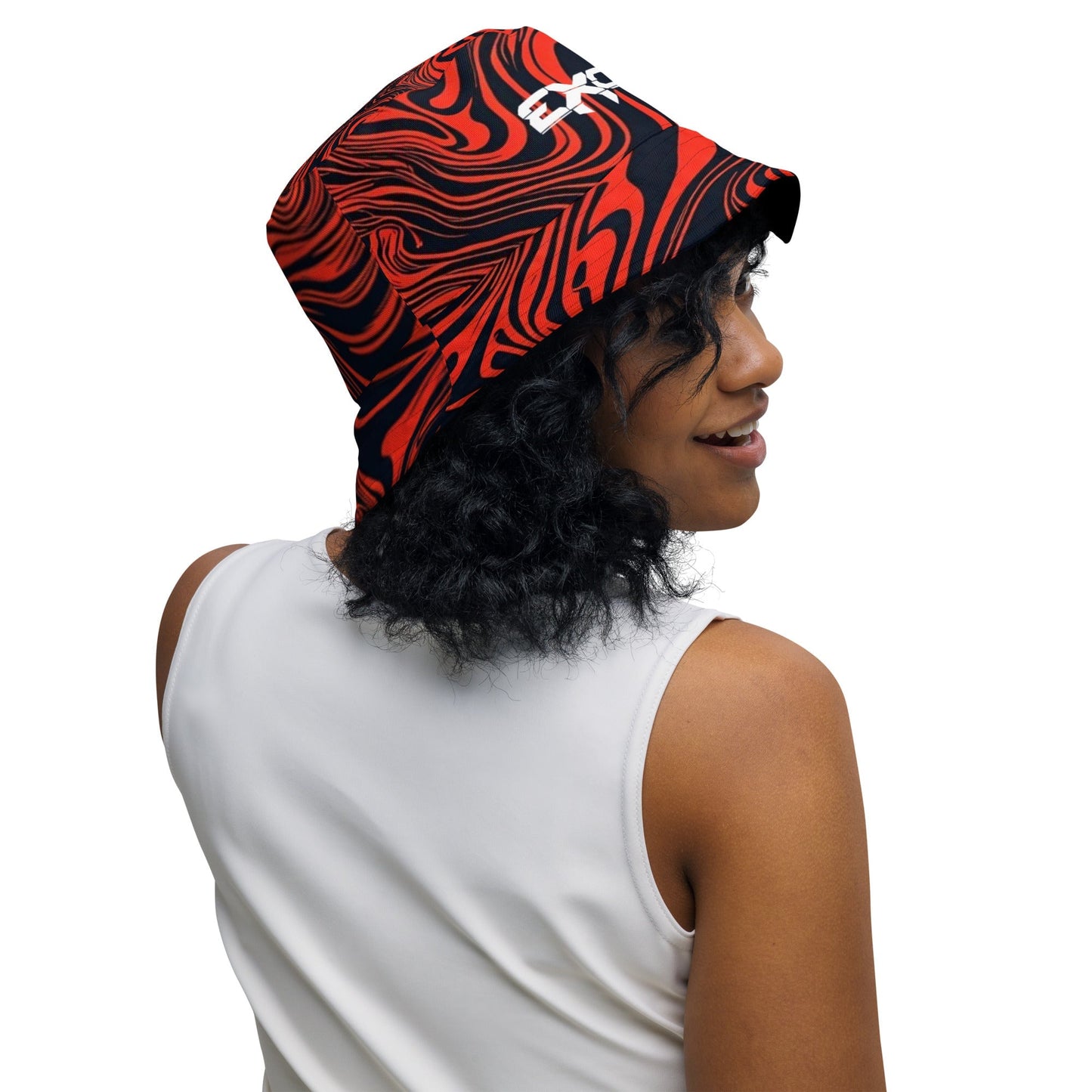 Excision - Black/Red Reversible bucket hat Rave Day