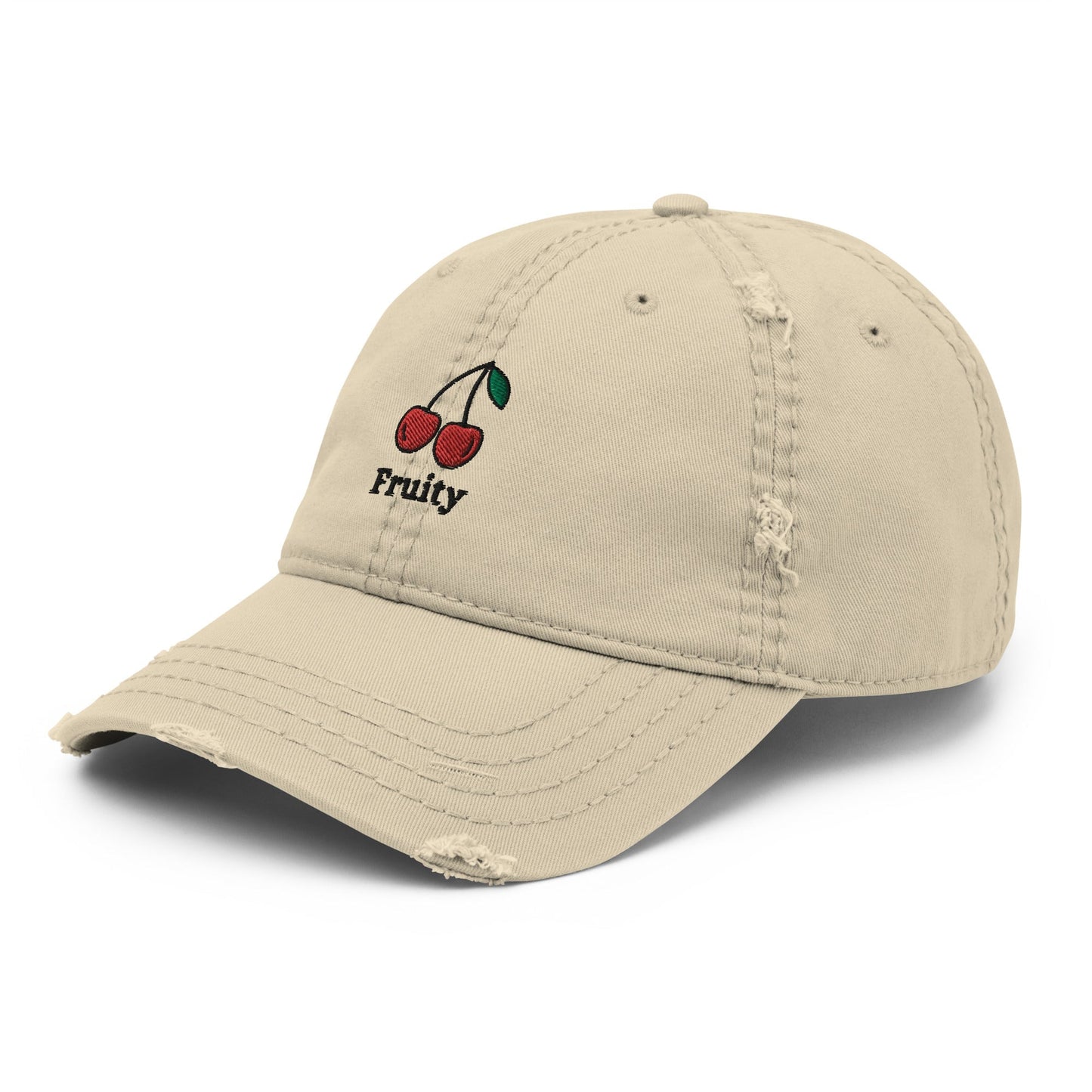 Fruity - Distressed Dad Hat (Khaki) Rave Day