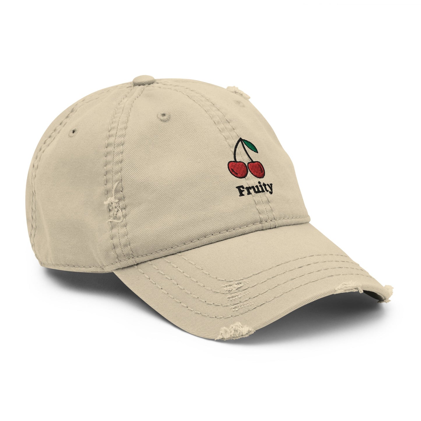 Fruity - Distressed Dad Hat (Khaki) Rave Day