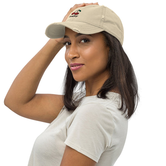 Fruity - Distressed Dad Hat (Khaki) Rave Day