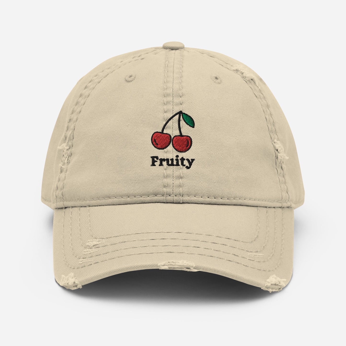 Fruity - Distressed Dad Hat (Khaki) Rave Day