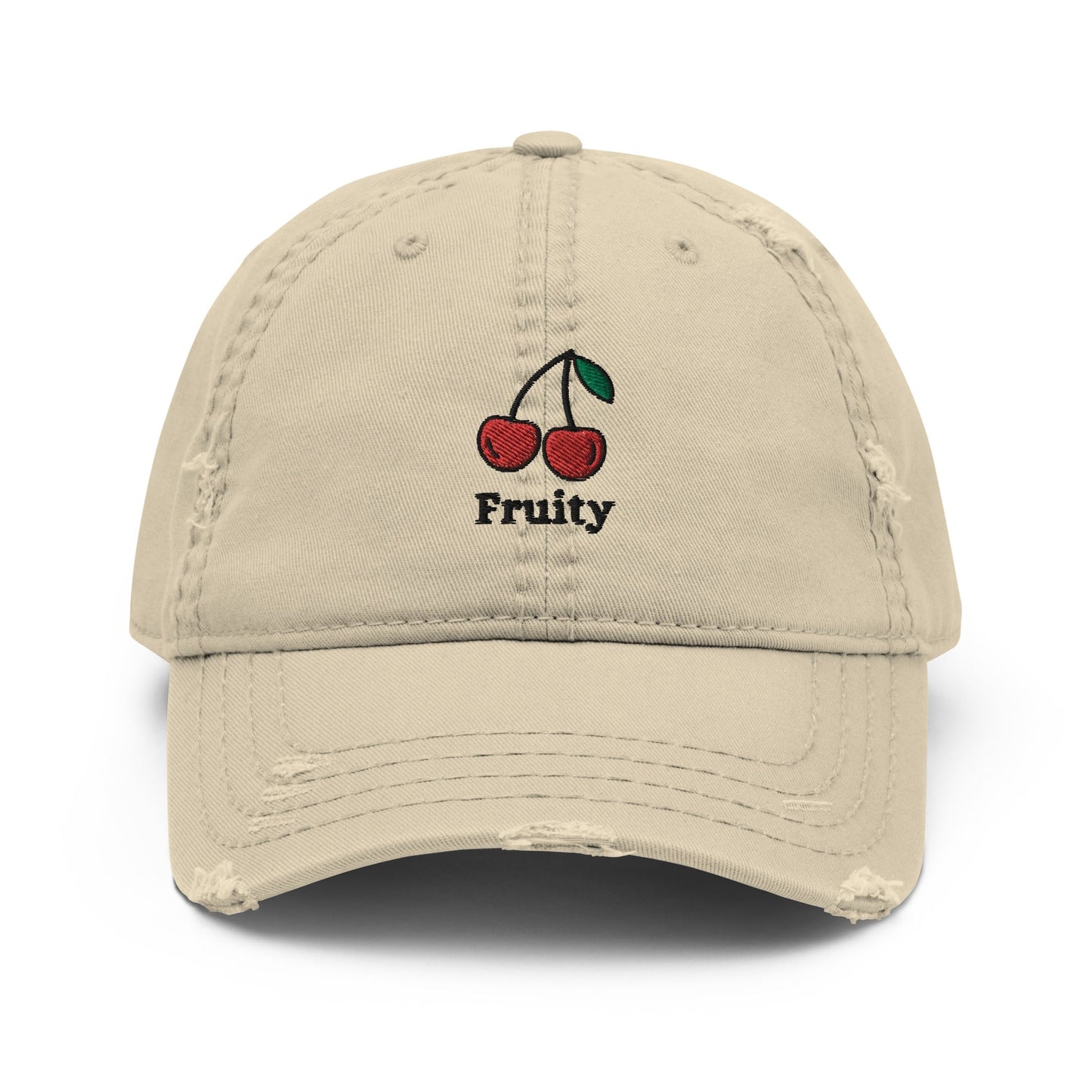 Fruity - Distressed Dad Hat (Khaki) Rave Day