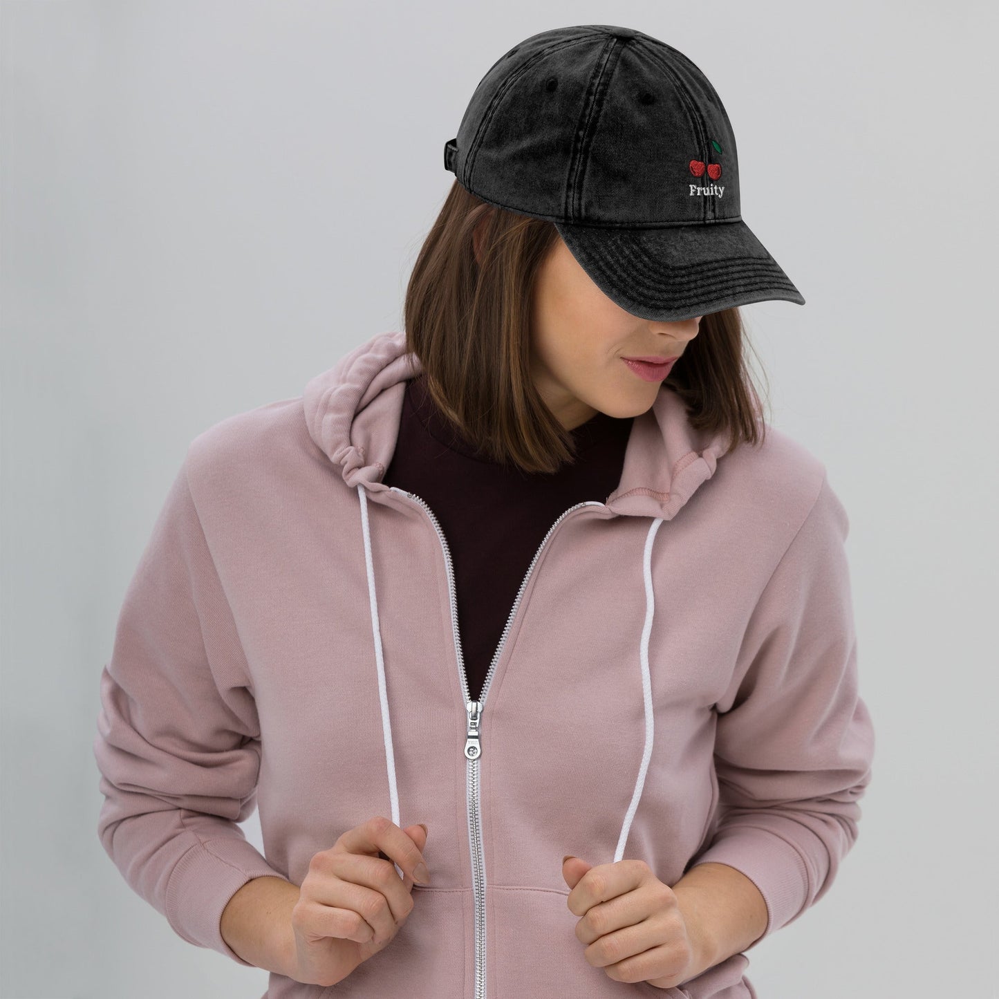 Fruity - Vintage Cotton Twill Cap (Black denim) Rave Day