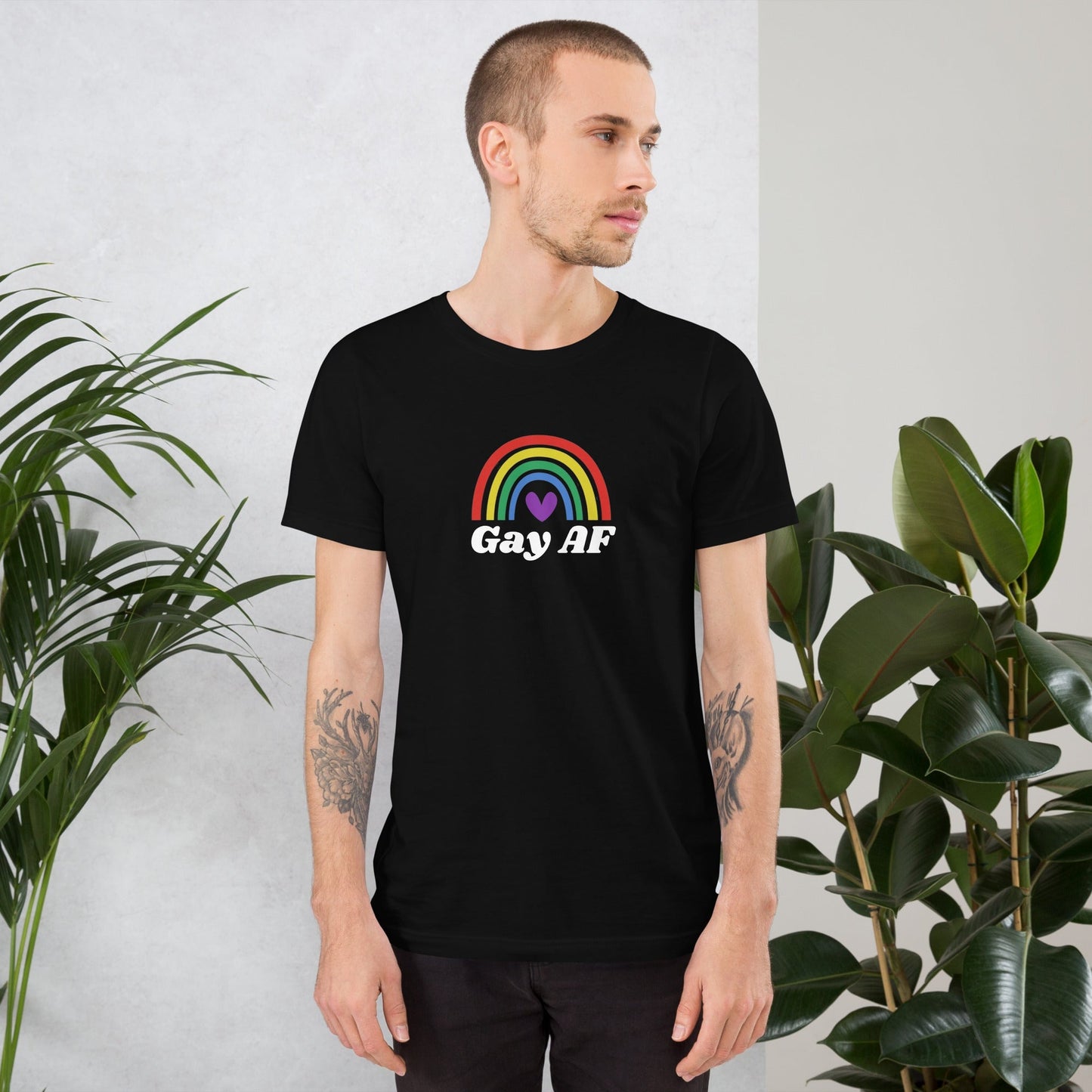 Gay AF Rainbow Pride - Unisex t-shirt Rave Day