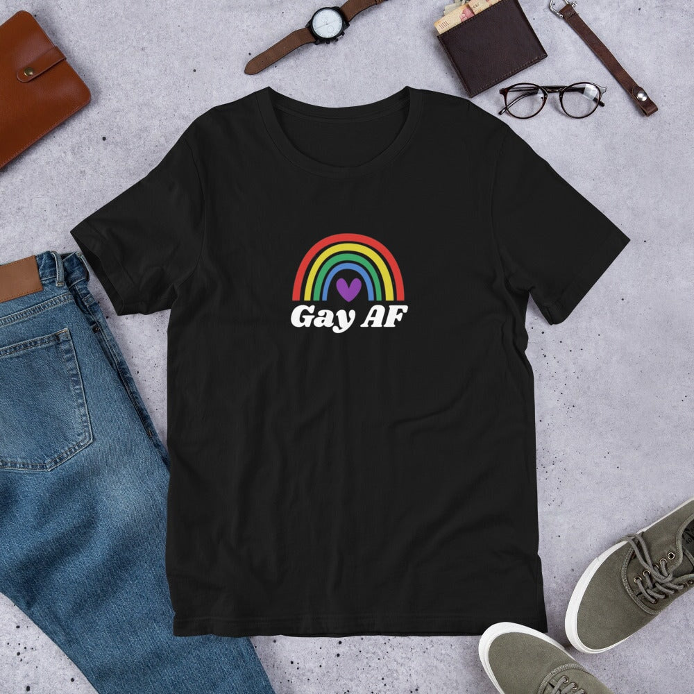Gay AF Rainbow Pride - Unisex t-shirt Rave Day