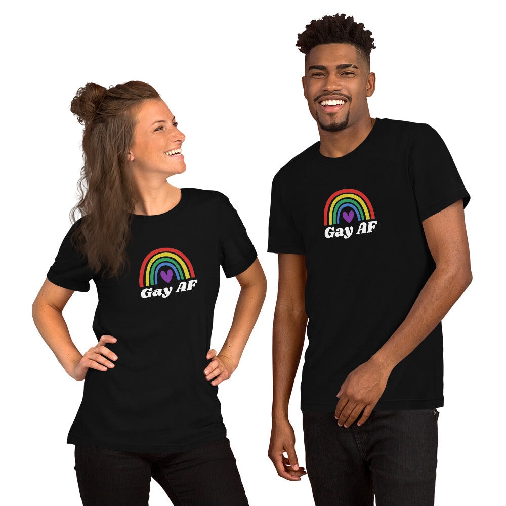 Gay AF Rainbow Pride - Unisex t-shirt Rave Day