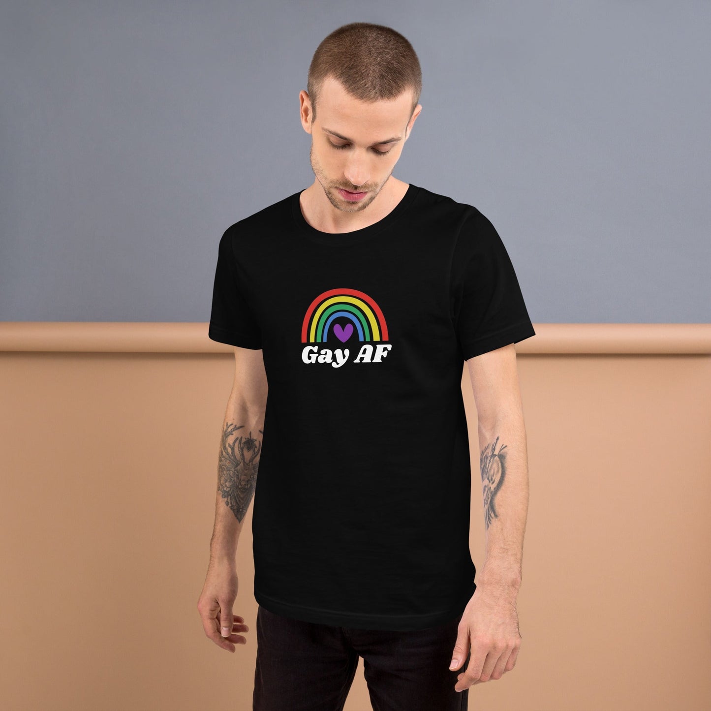 Gay AF Rainbow Pride - Unisex t-shirt Rave Day