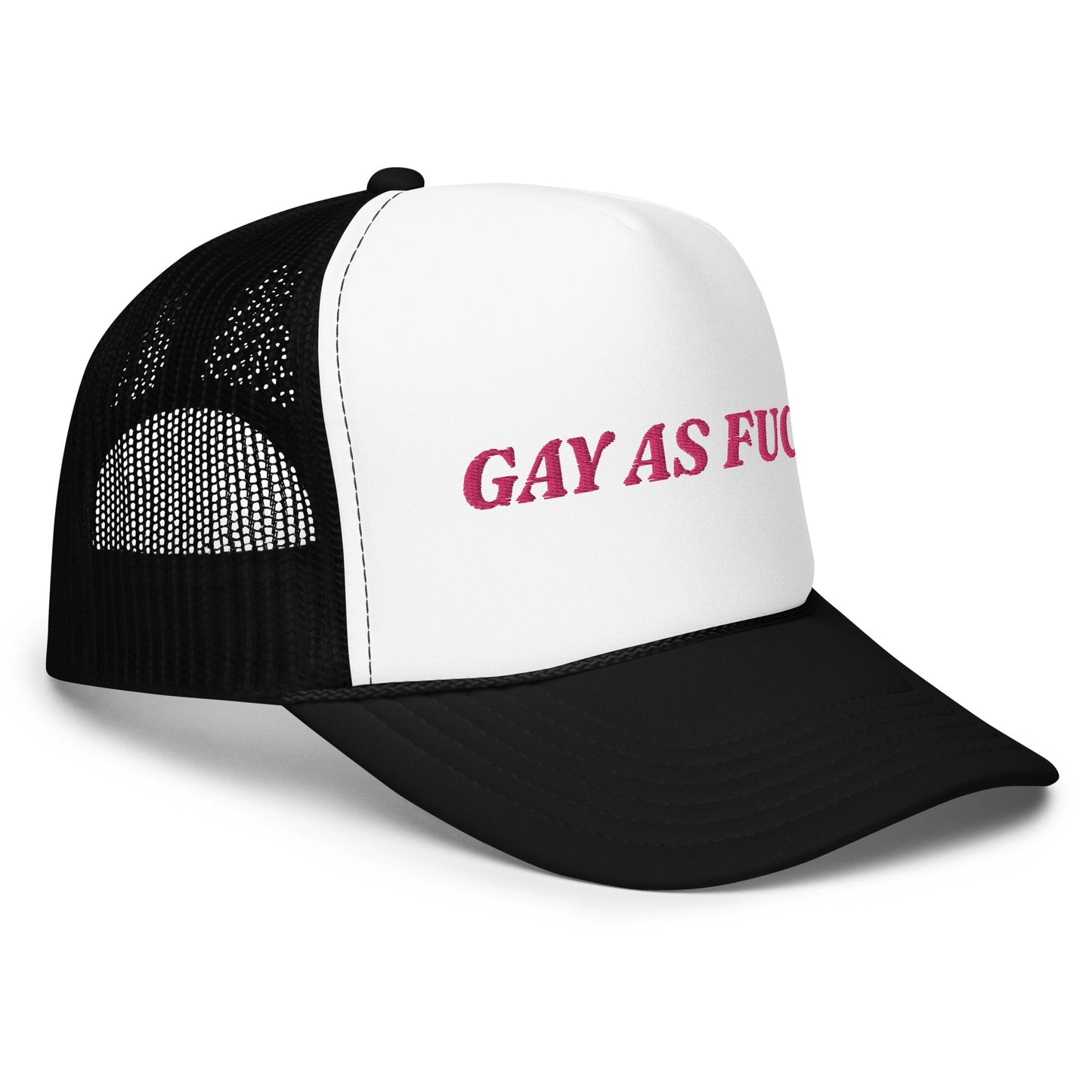 Gay as fuck - Foam trucker hat (Design B) Rave Day