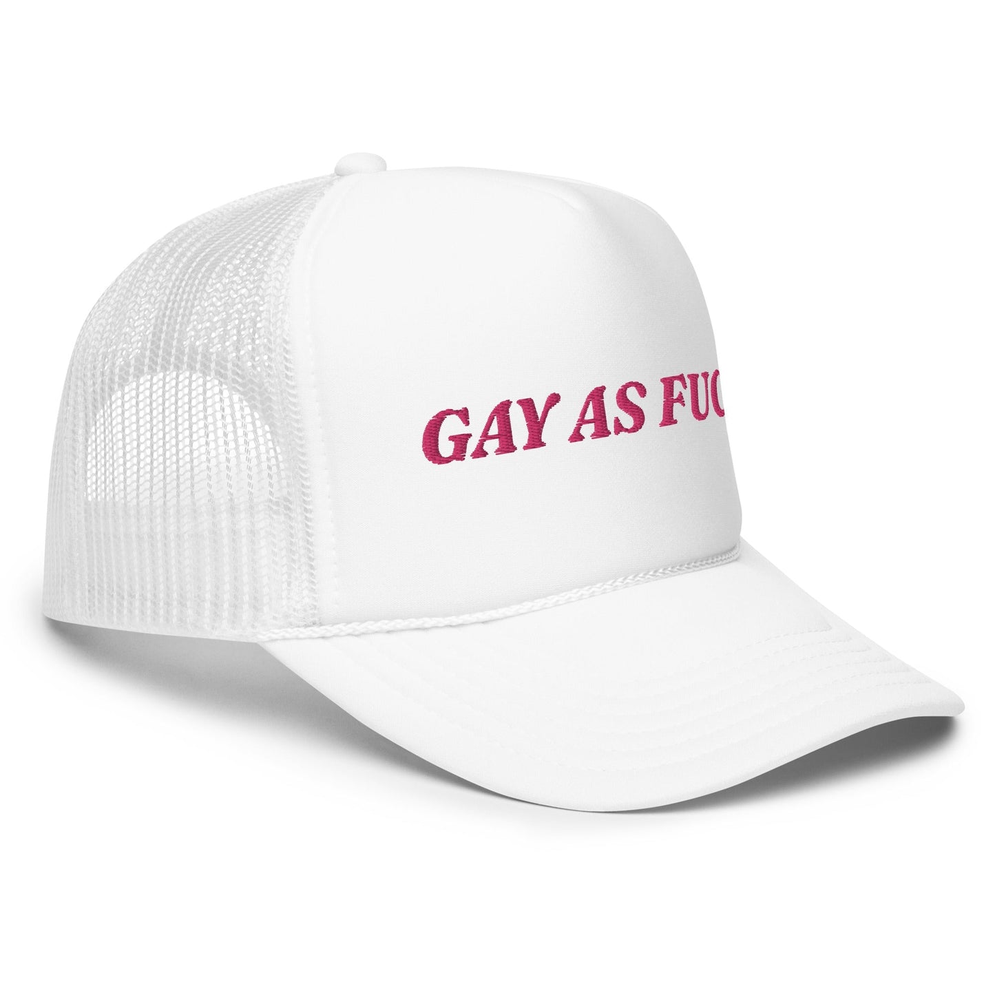 Gay as fuck - Foam trucker hat (Design B) Rave Day