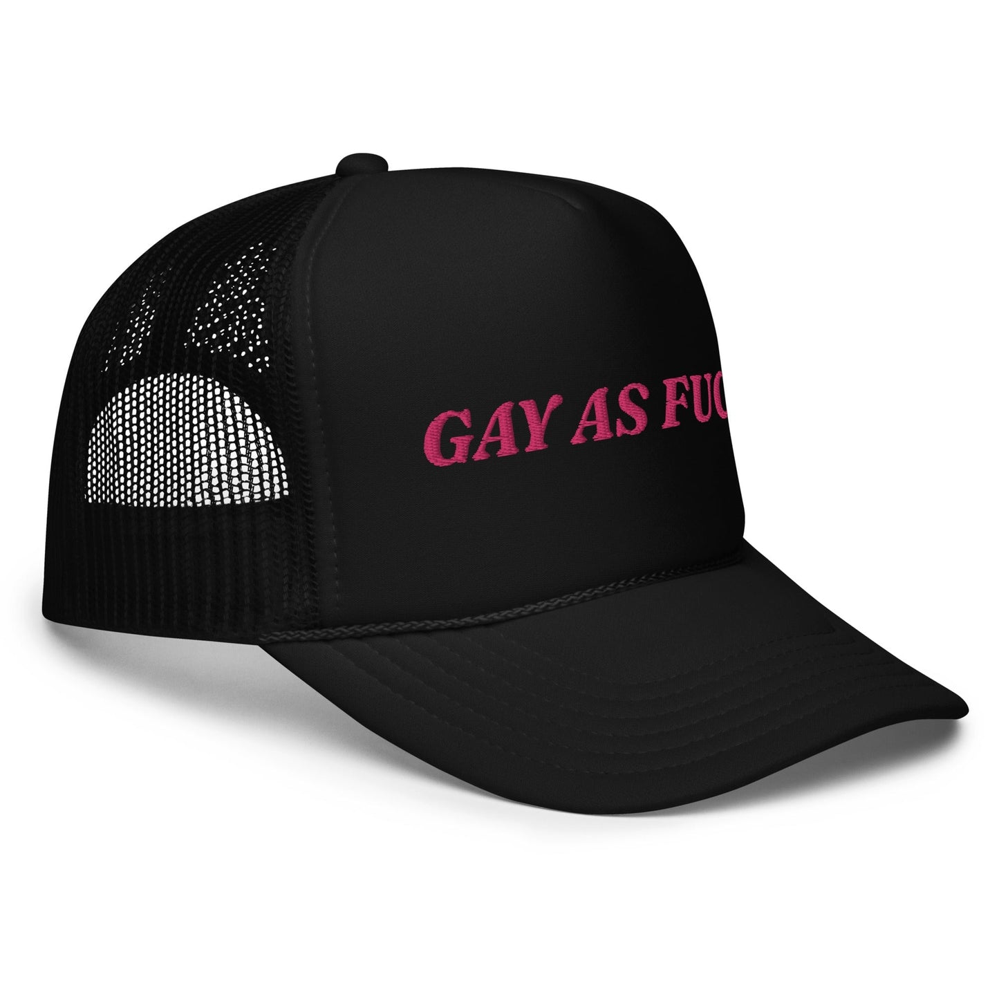 Gay as fuck - Foam trucker hat (Design B) Rave Day