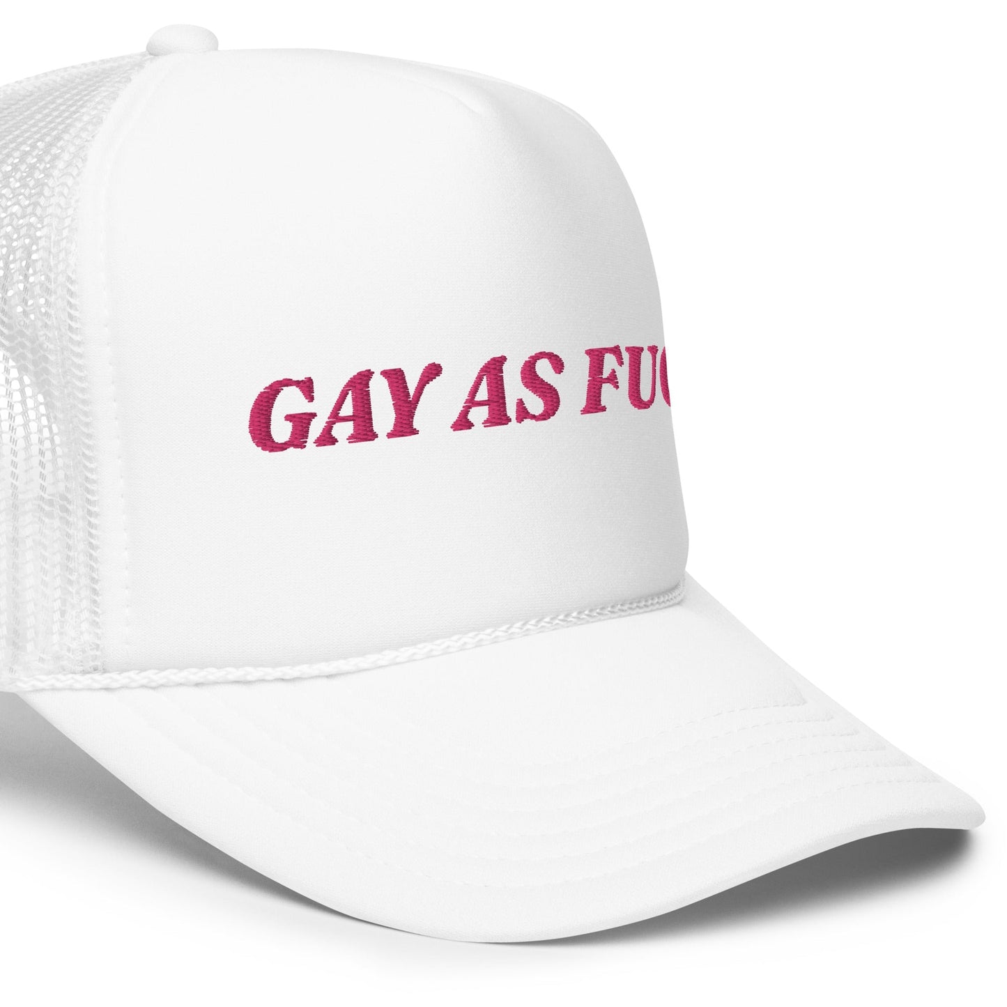 Gay as fuck - Foam trucker hat (Design B) Rave Day