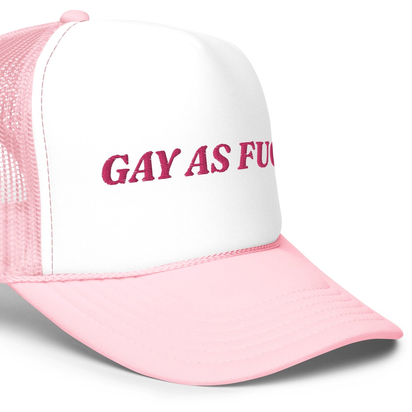 Gay as fuck - Foam trucker hat (Design B) Rave Day