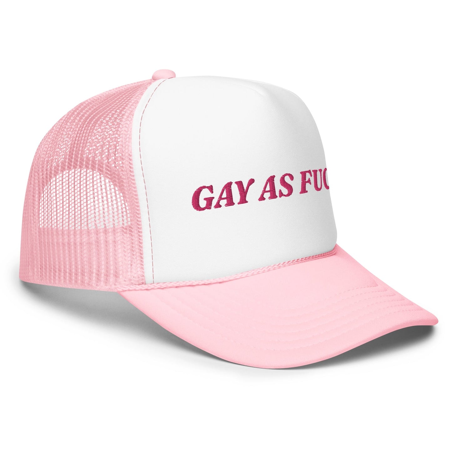 Gay as fuck - Foam trucker hat (Design B) Rave Day