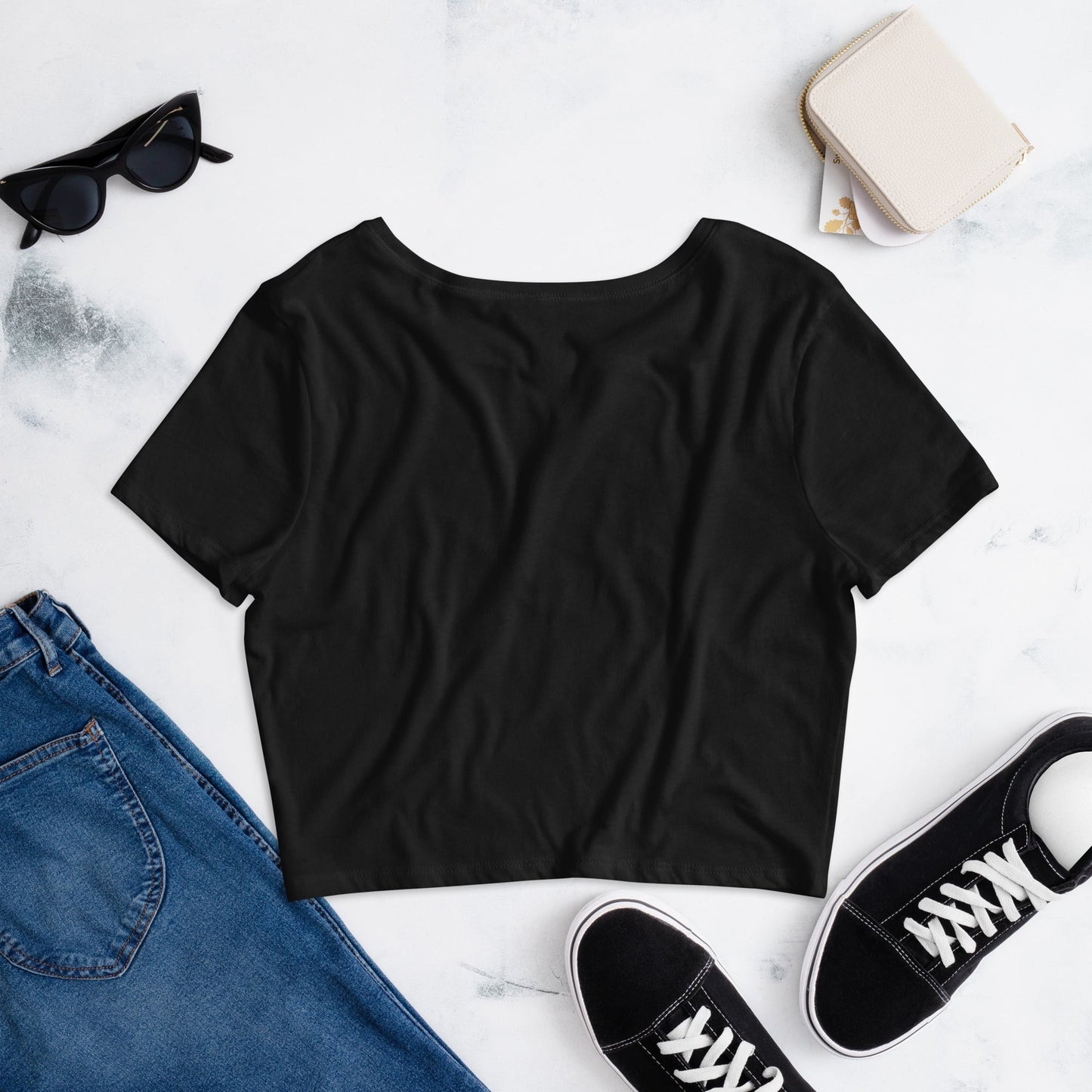 Hot Girls Listen to Excision - Black/Blue Crop Tee Rave Day