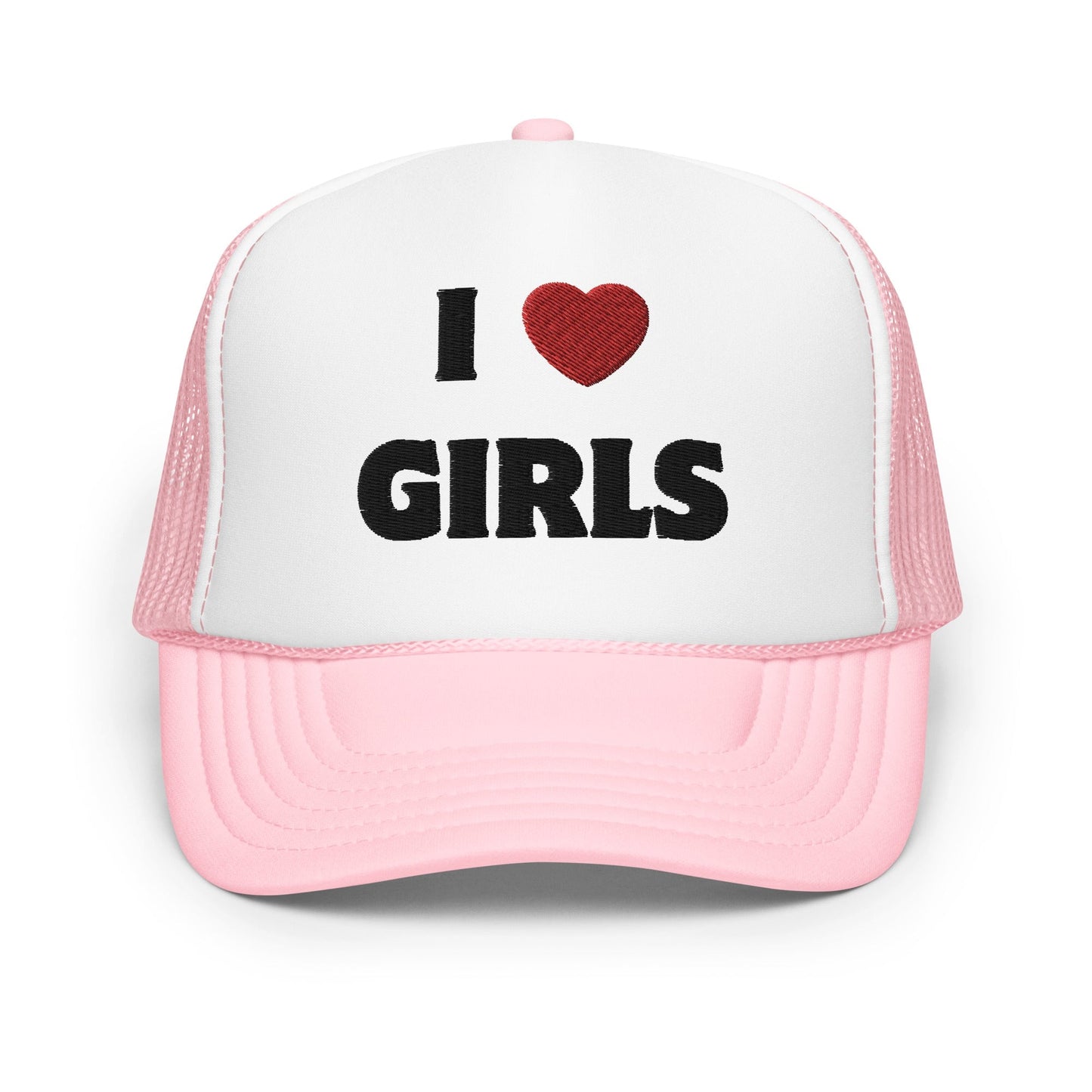 I Love Girls - Foam trucker hat Rave Day Light Pink / White / Light Pink