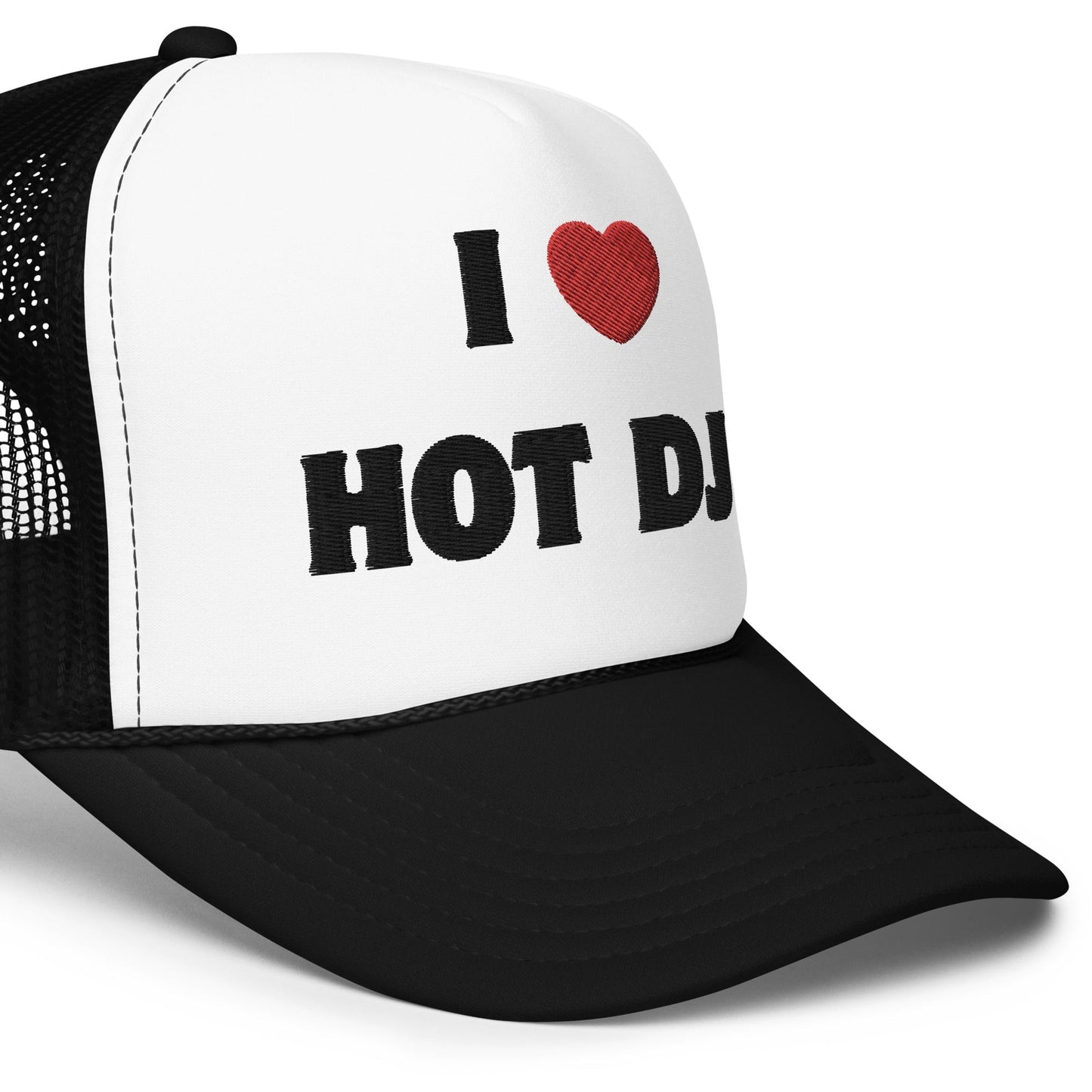 I Love Hot DJs - Foam trucker hat Rave Day