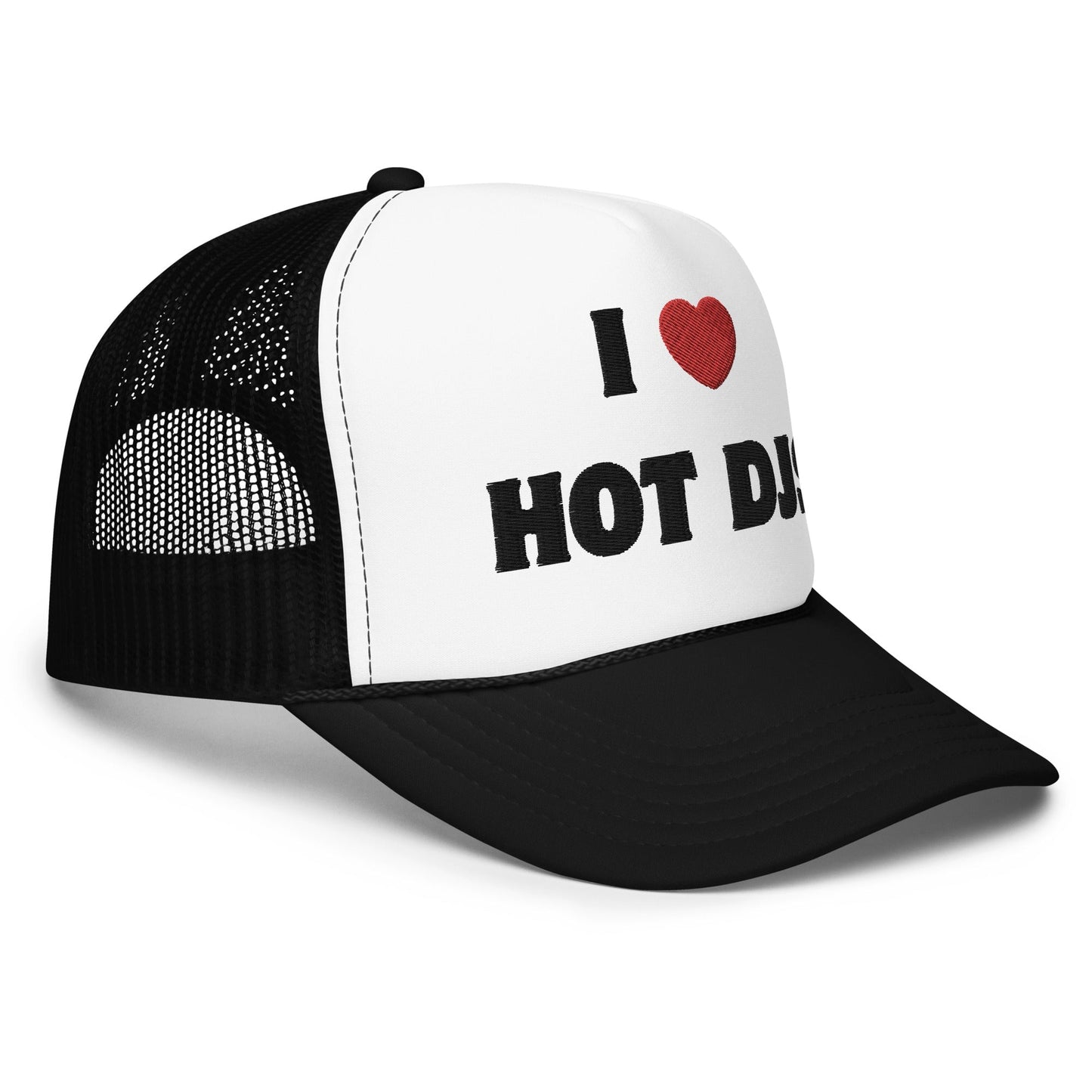 I Love Hot DJs - Foam trucker hat Rave Day