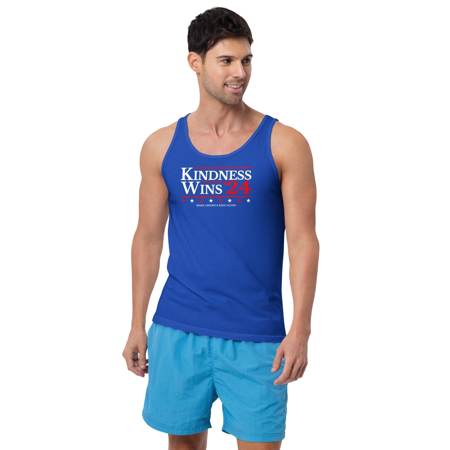 Kindness Wins - Blue/Navy Men's Tank Top Rave Day