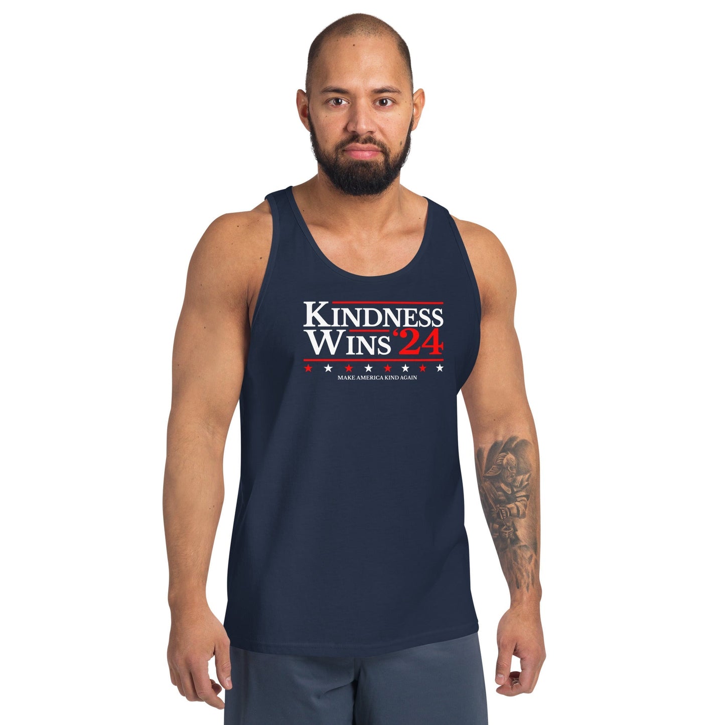 Kindness Wins - Blue/Navy Men's Tank Top Rave Day