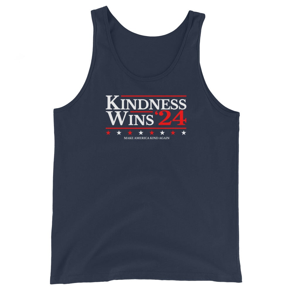 Kindness Wins - Blue/Navy Men's Tank Top Rave Day Navy XS