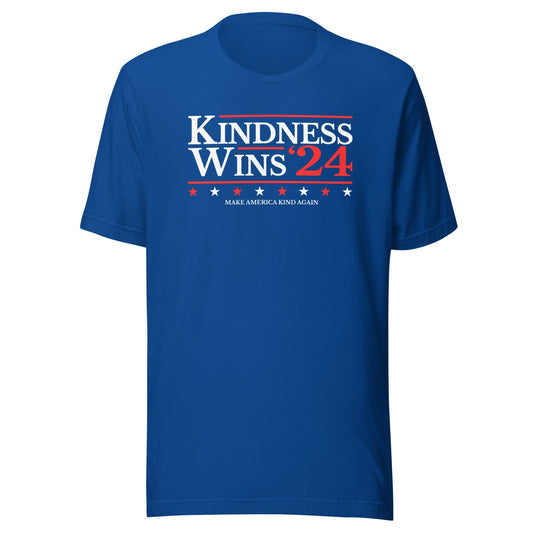 Kindness Wins - Blue/Navy Unisex t-shirt Rave Day True Royal S