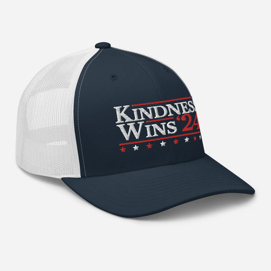 Kindness Wins - Navy Trucker Cap Rave Day