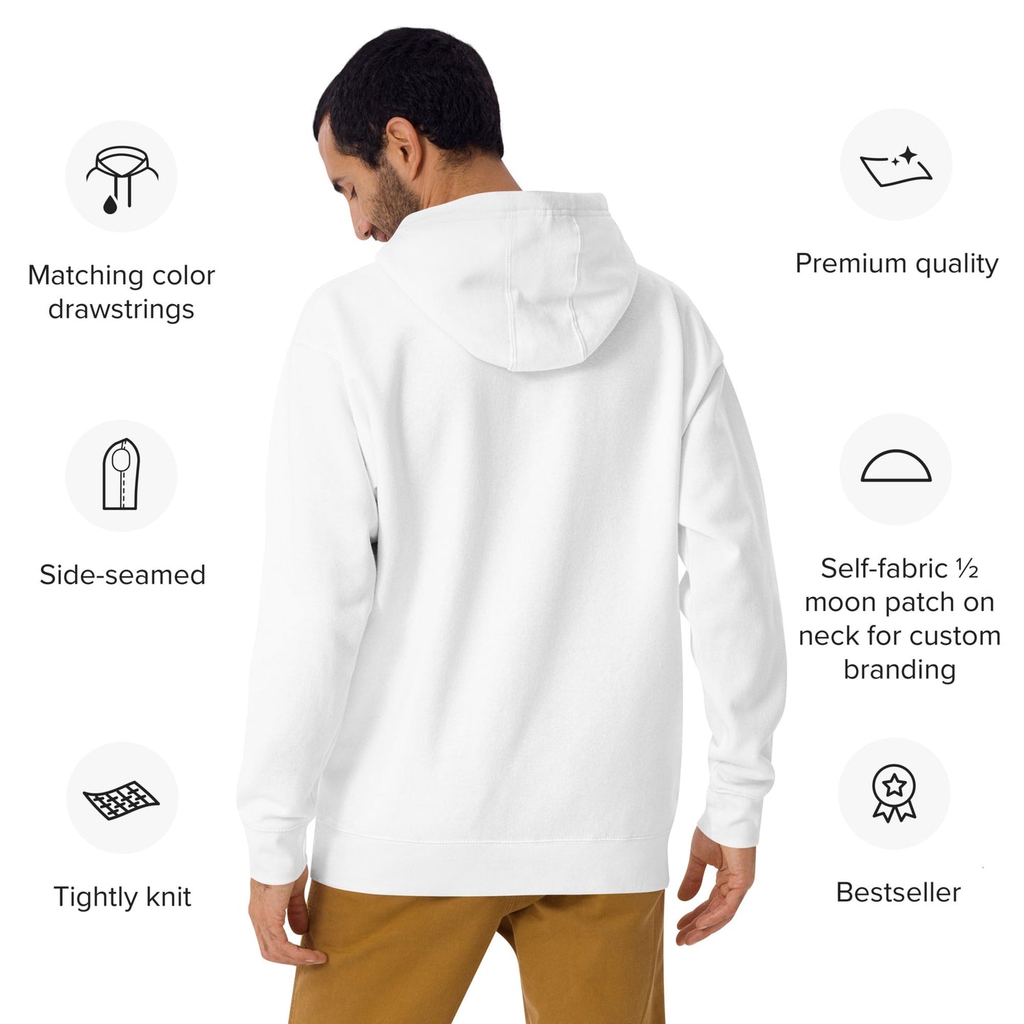 Kindness Wins - White/Baby Blue Unisex Hoodie Rave Day