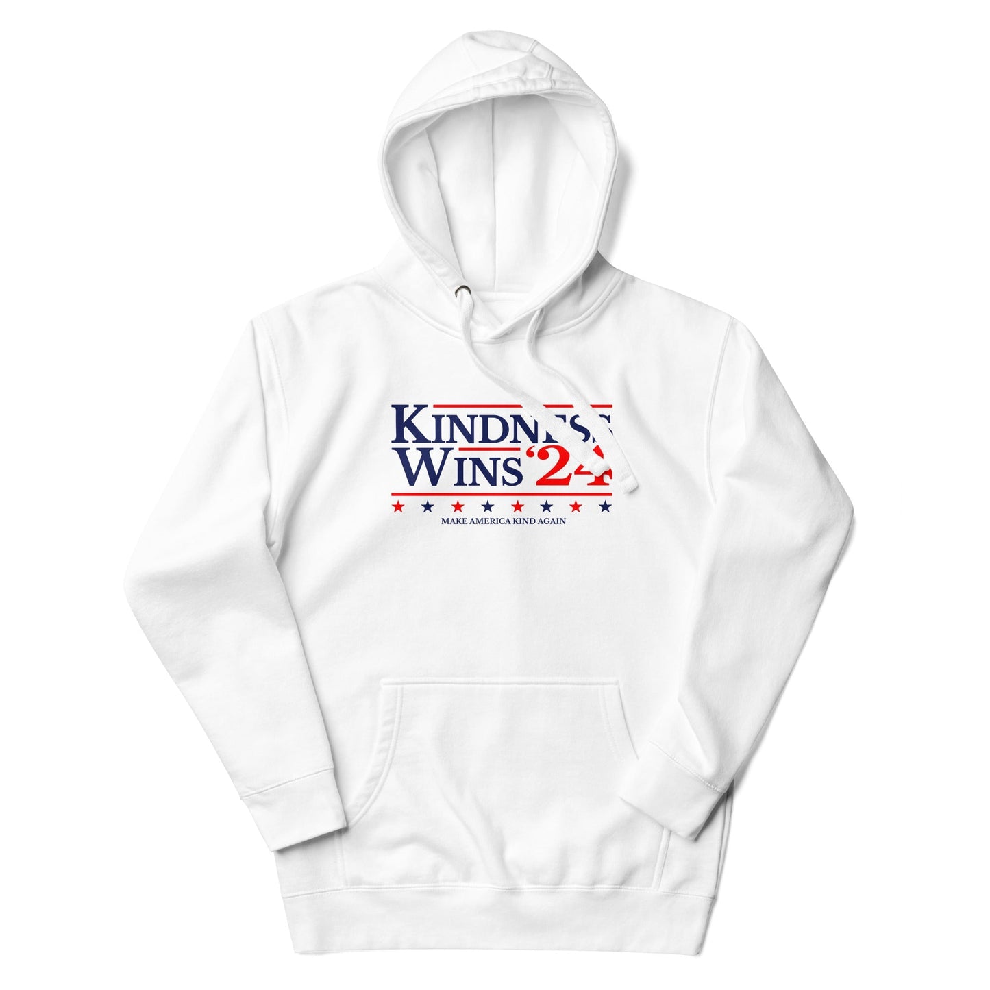 Kindness Wins - White/Baby Blue Unisex Hoodie Rave Day