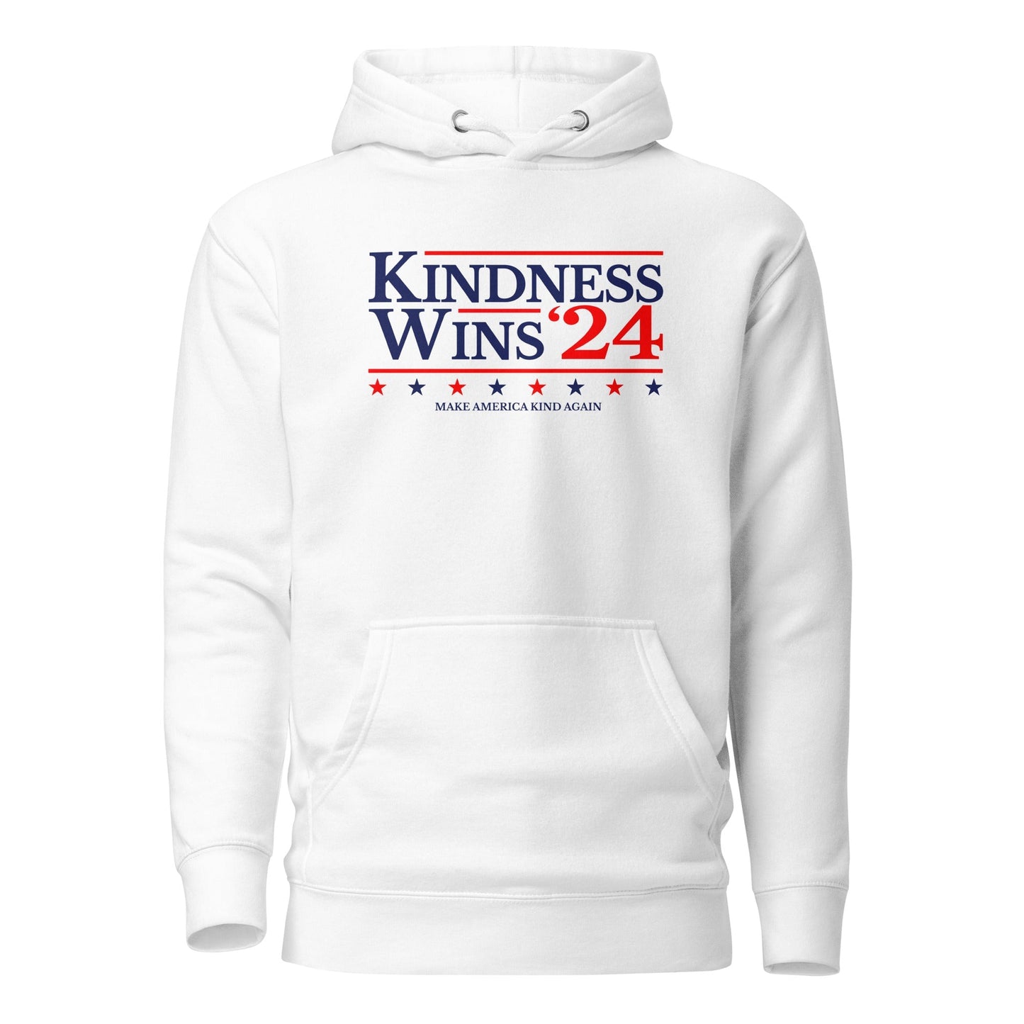 Kindness Wins - White/Baby Blue Unisex Hoodie Rave Day