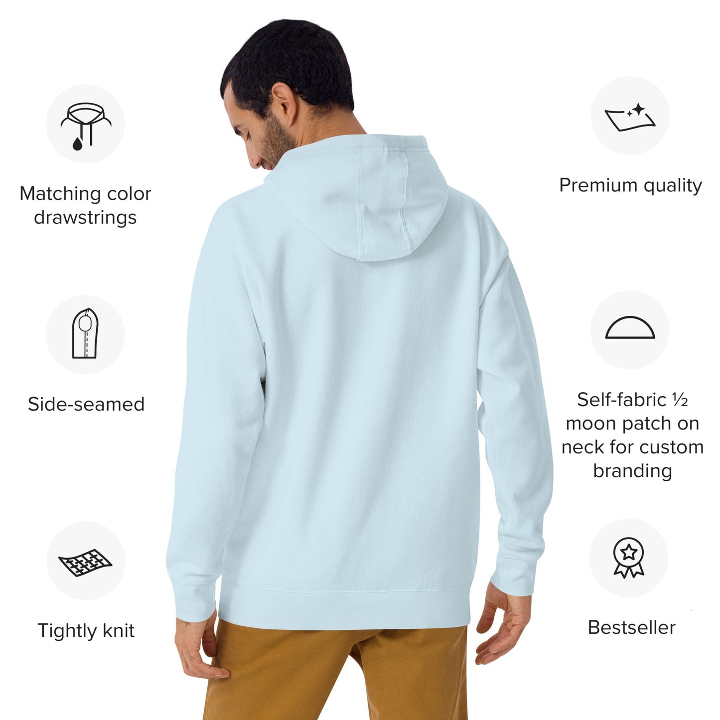 Kindness Wins - White/Baby Blue Unisex Hoodie Rave Day